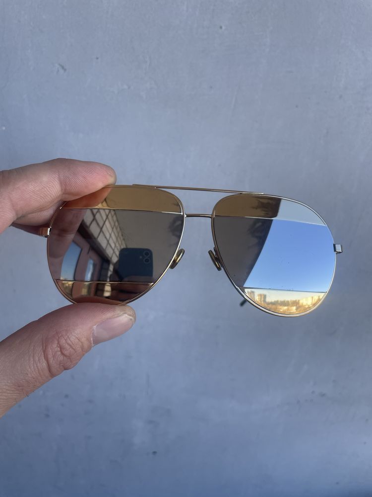 Christian Dior Monsieur Christian Dior Aviator Split Sunglasses Size ONE SIZE - 2 Thumbnail