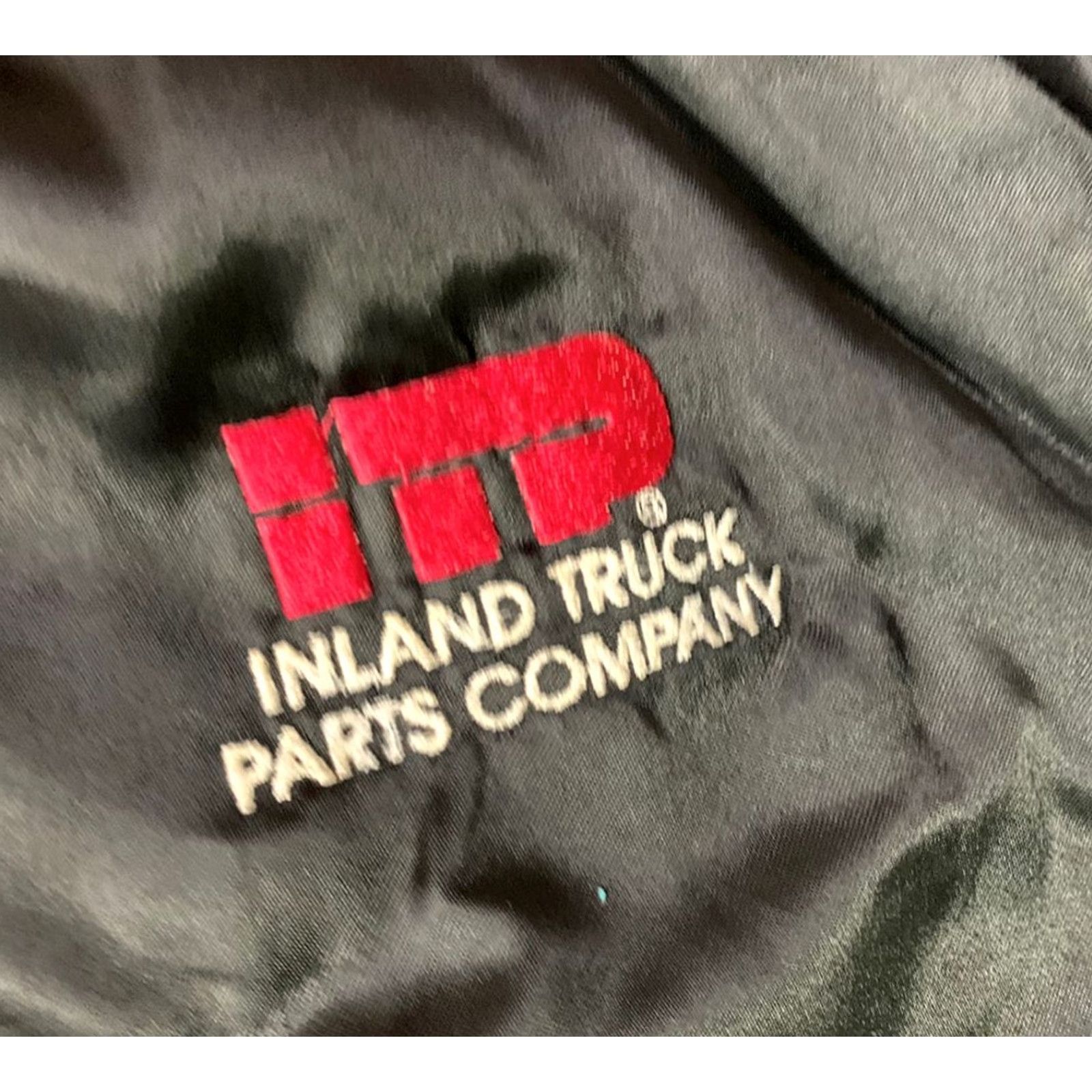 Vintage Inland Truck Parts Mens Satin Jacket XL Extra Large Made USA Size US XL / EU 56 / 4 - 2 Thumbnail