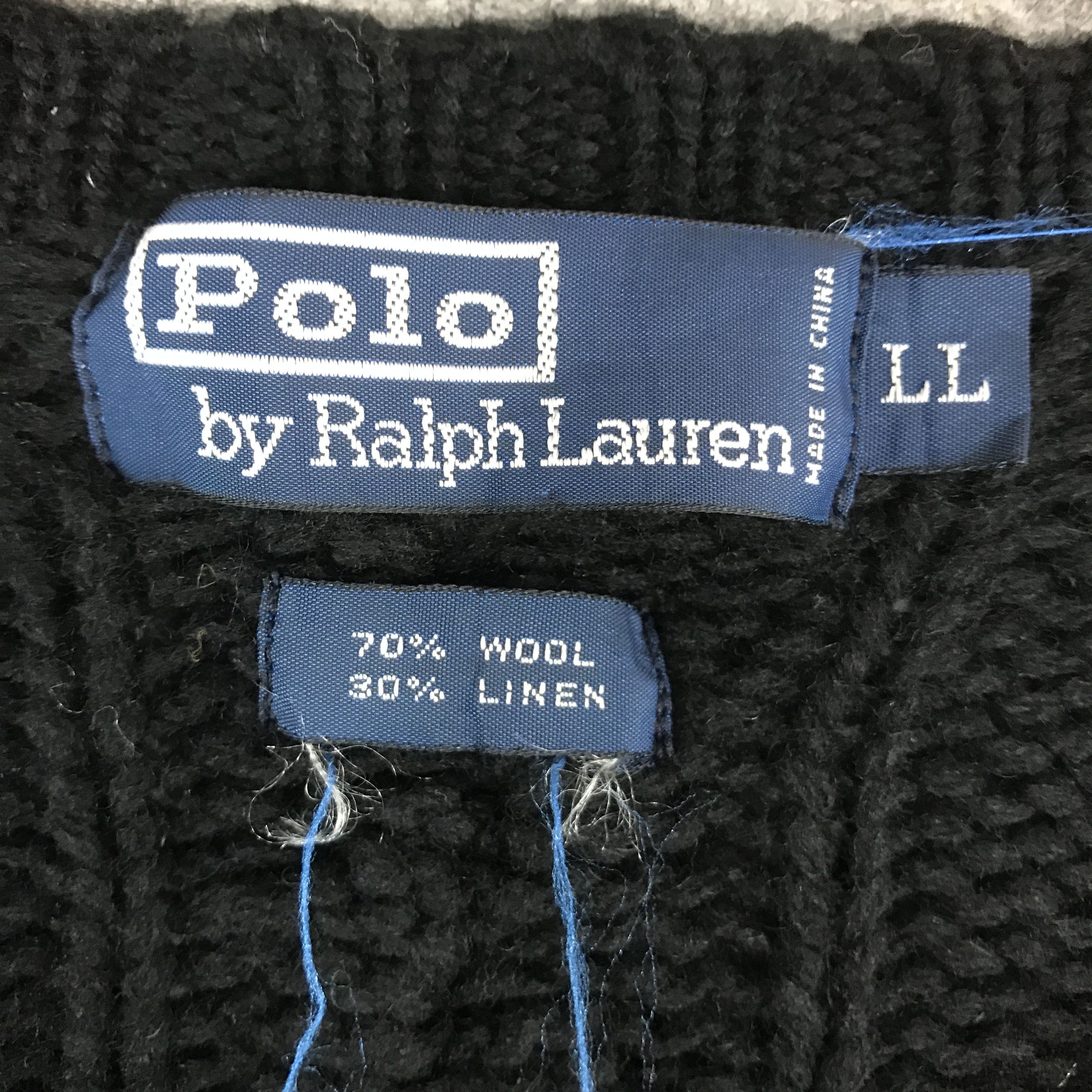 Polo Ralph Lauren Polo Ralph Lauren Black Knitwear Patchwoek Design Size US L / EU 52-54 / 3 - 10 Thumbnail