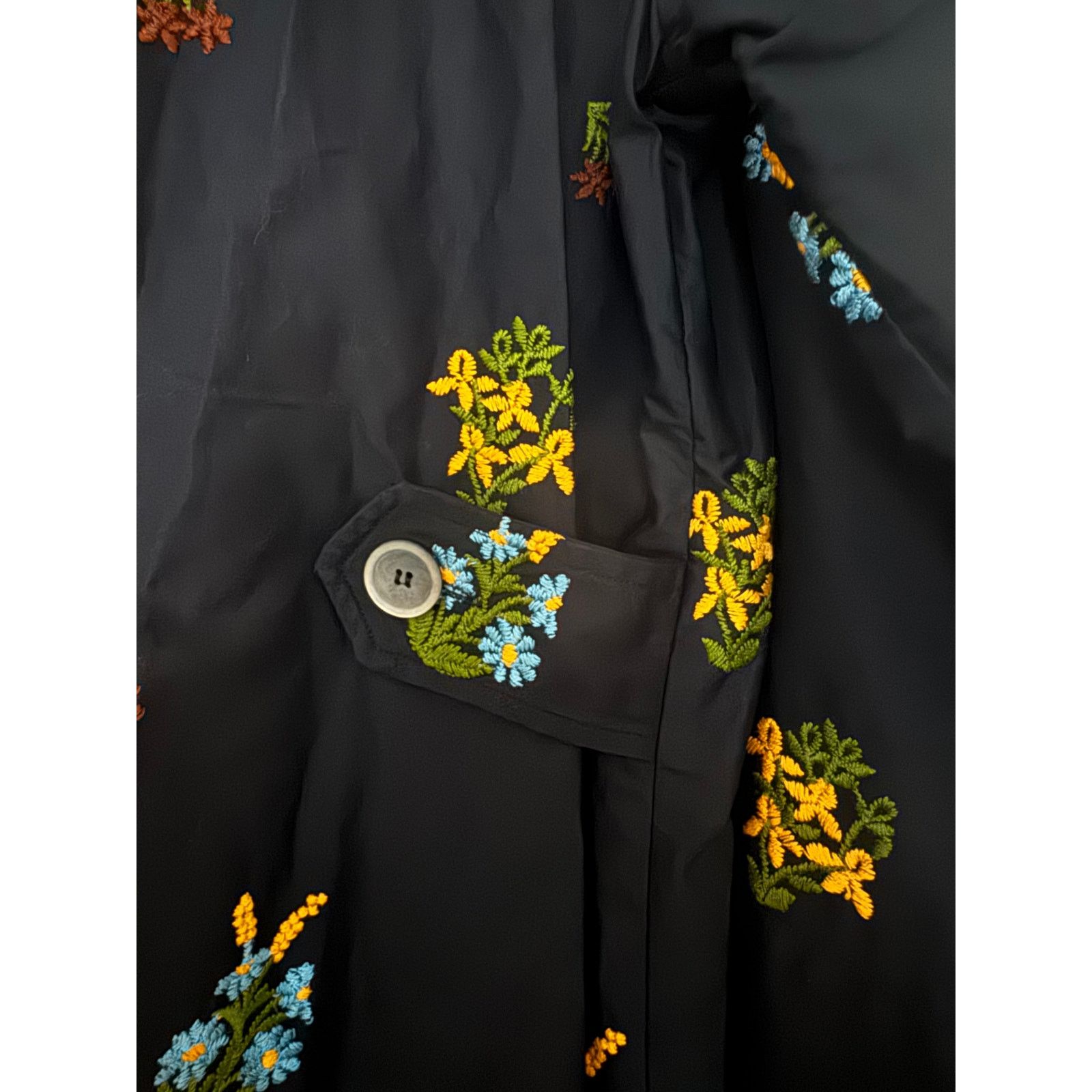 Other Silvia Tcherassi Floral-Embroidered Mid Trench Coat Size M / US 6-8 / IT 42-44 - 7 Thumbnail