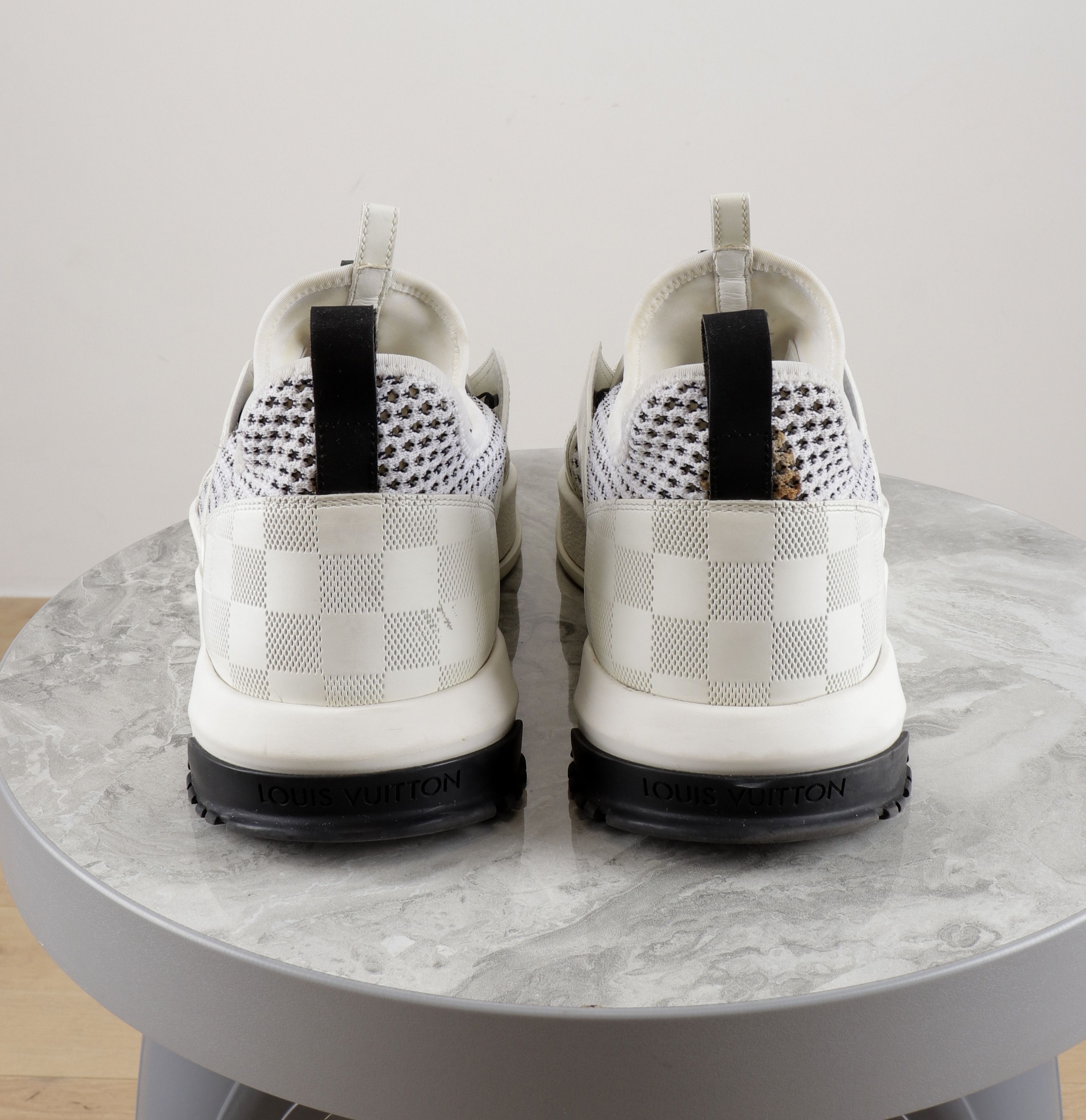 Louis Vuitton LOUIS VUITTON Mesh Leather White Black Low Sneakers Size US 10 / EU 43 - 6 Thumbnail