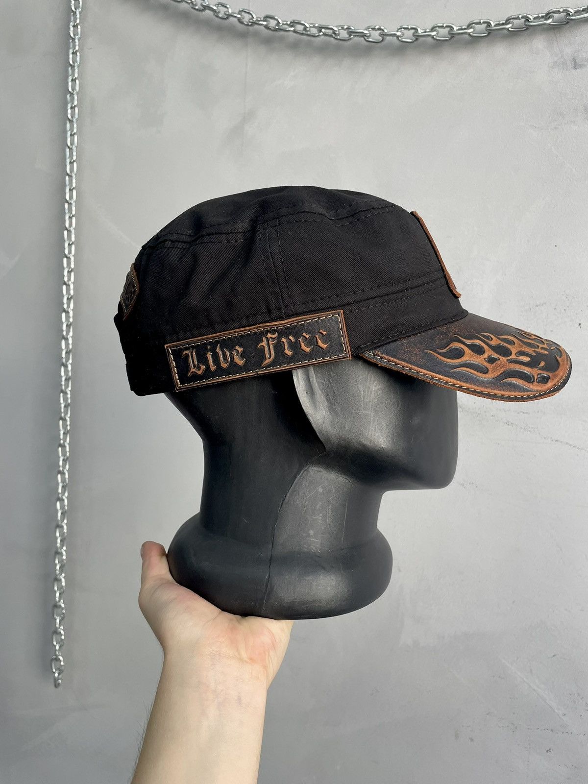 West Coast Choppers West Coast Choppers Flames cadet hat cap y2k Size ONE SIZE - 3 Thumbnail