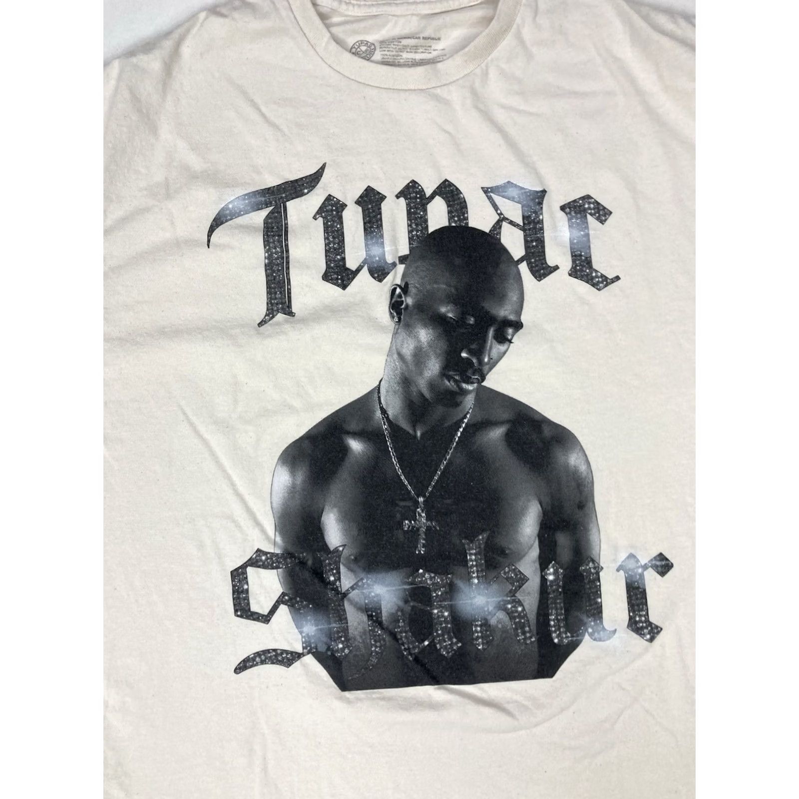 Vintage VINTAGE Cross Colours Tupac Shakur Retro Graphic T-shirt Men XL Ivory Music Size US M / EU 48-50 / 2 - 2 Thumbnail