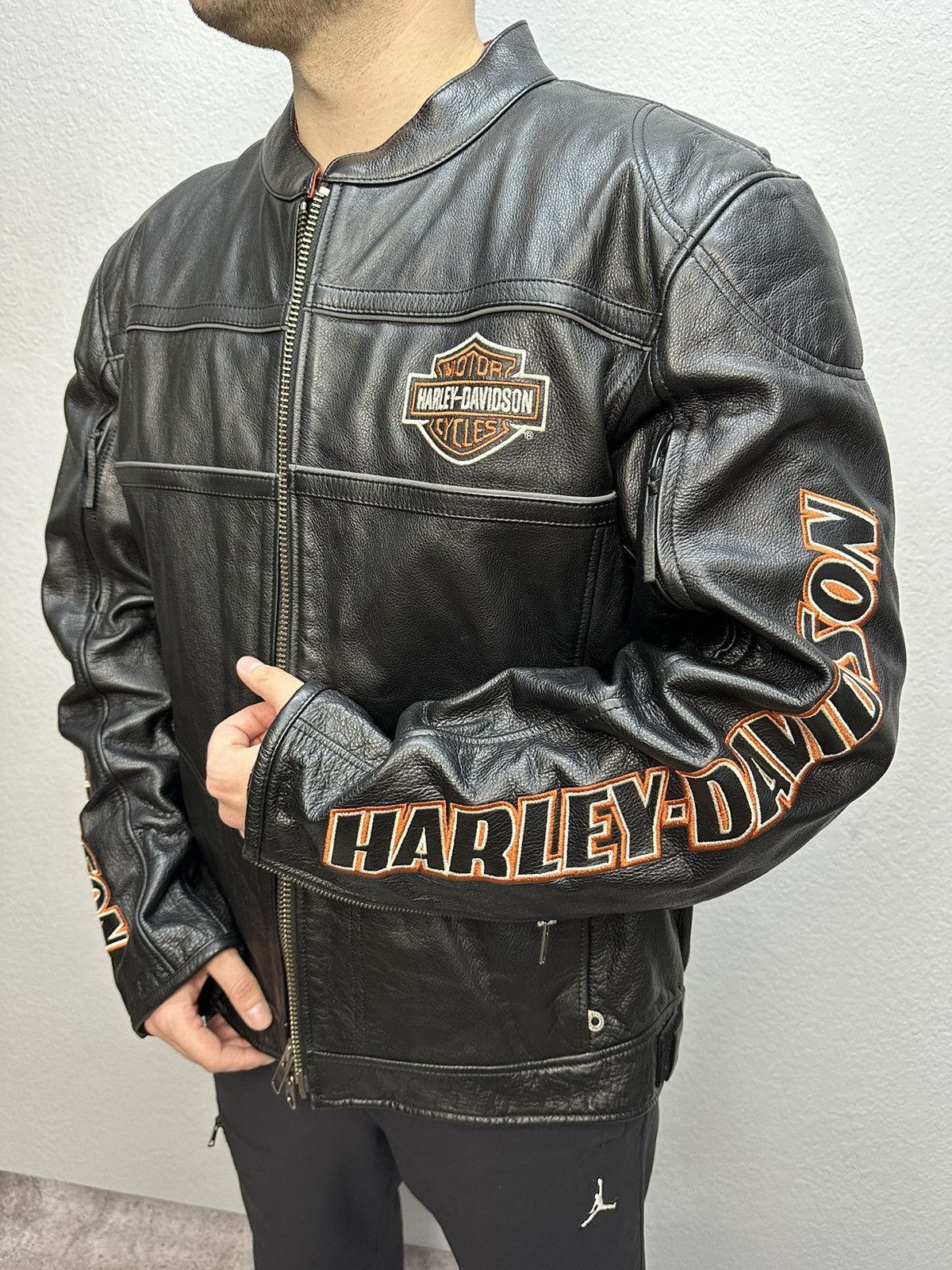 Okinawa Prefecture Harley Davidson Vintage Leather Jacket Vintage