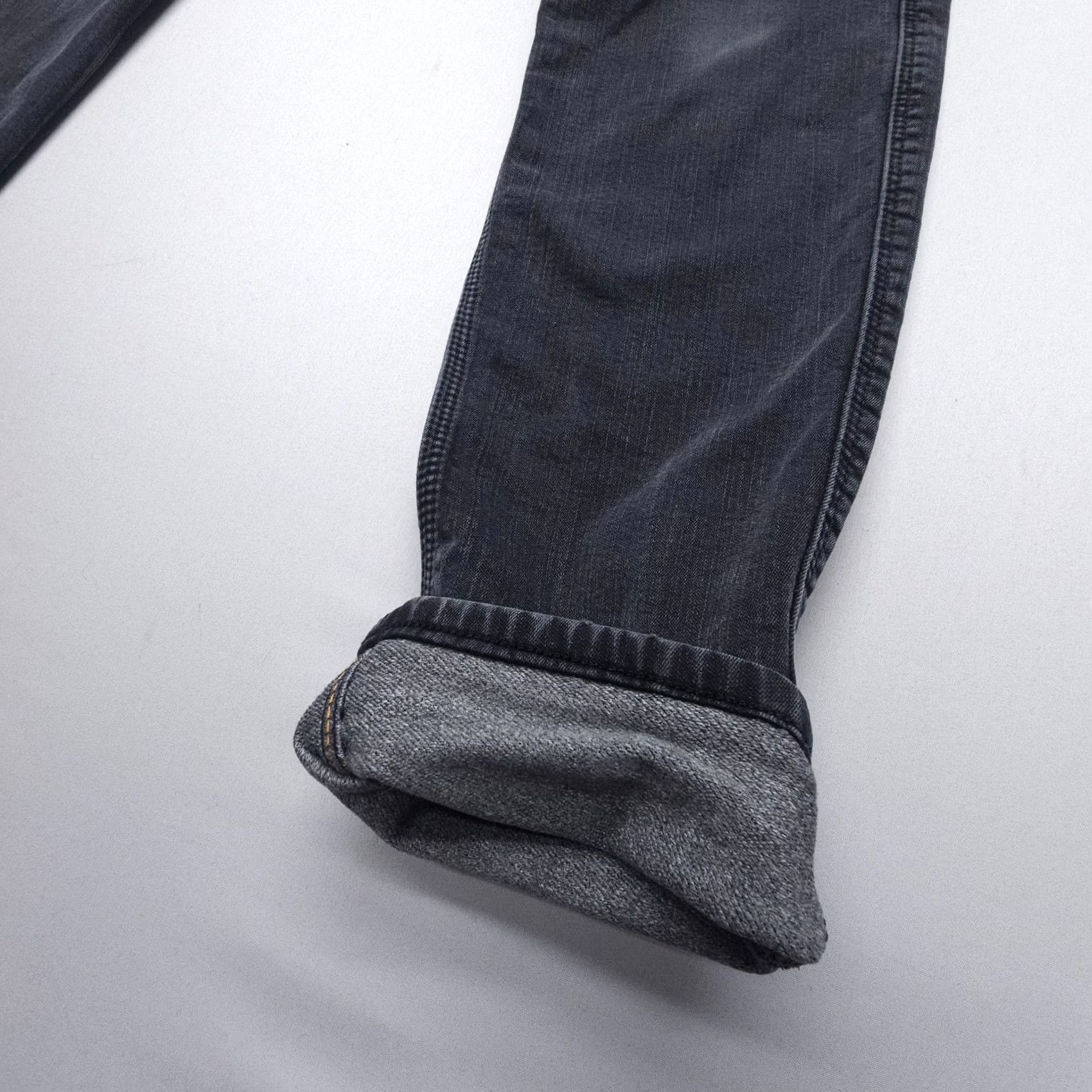 Vintage DU/ER Slim Fit Jeans Mens 30 x 32 Black Denim Stretch Fleece Lined 5-Pocket City Modern Slim Leather Logo Size US 30 / EU 46 - 3 Thumbnail