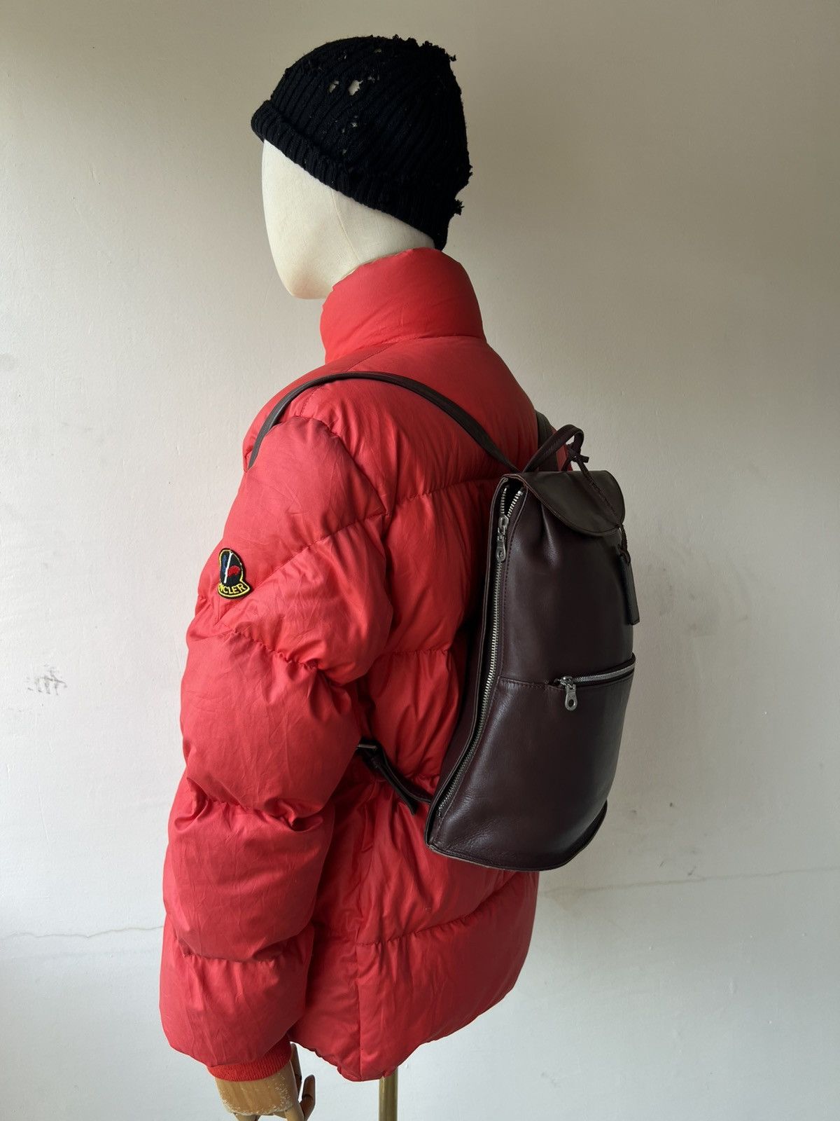 Leather Vintage Yohji Yamamoto Y’saccs Patina Leather Backpack Bag Size ONE SIZE - 2 Thumbnail