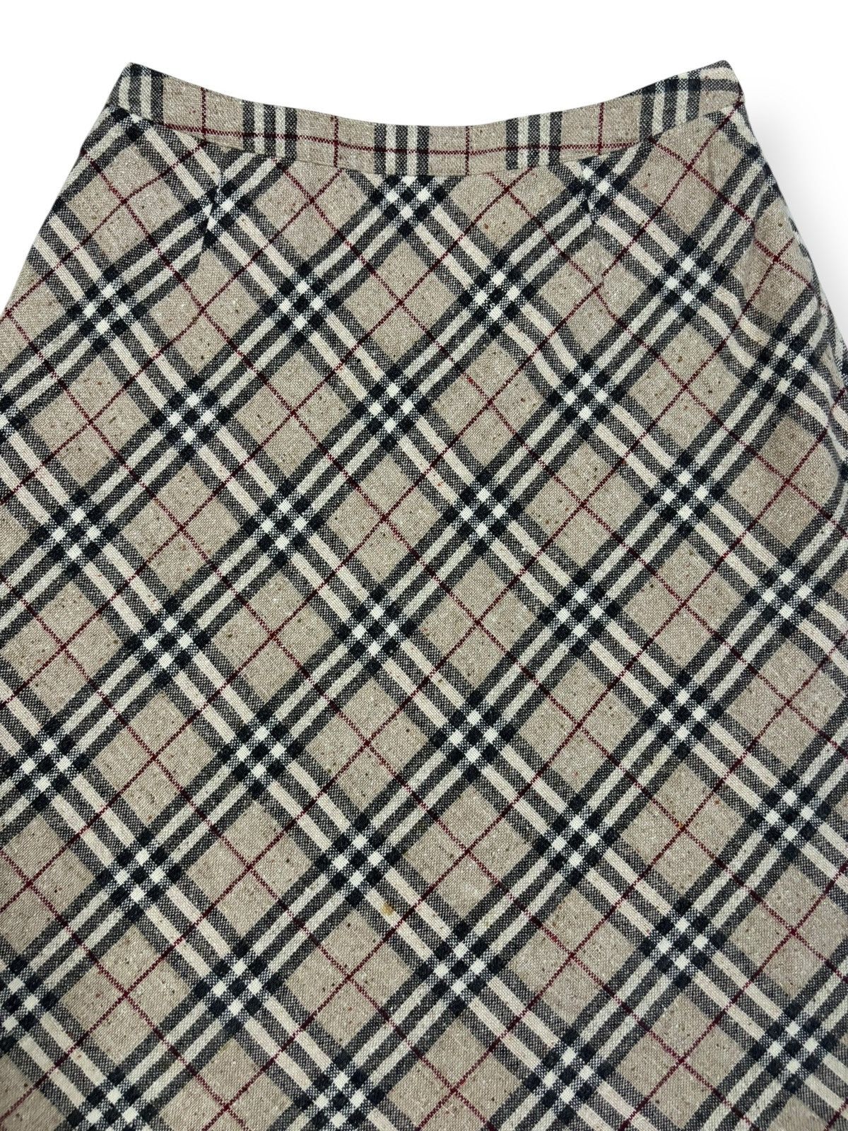 Burberry Vintage Burberry London Nova Check Wool Blend Midi Skirt Size 29" - 3 Thumbnail