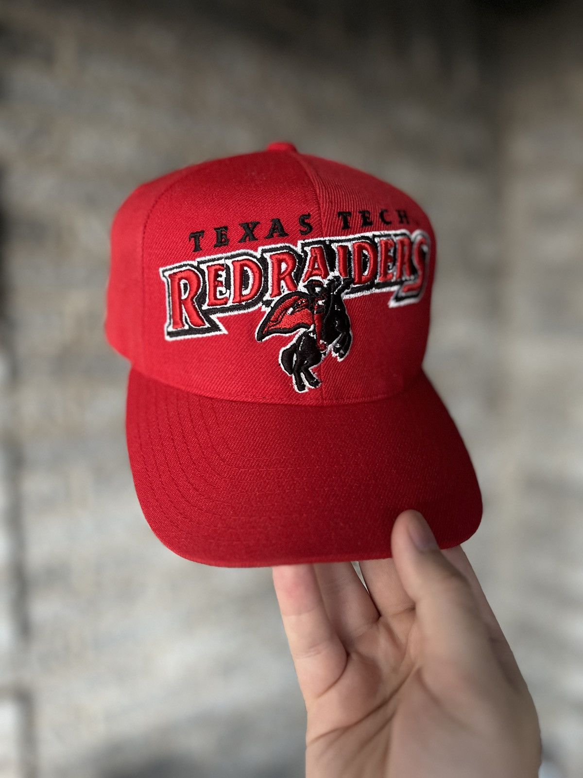 Sports Specialties × Vintage Vintage RARE Texas Tech Red Raiders Wool NCAA SnapBack Hat Size ONE SIZE - 1 Thumbnail