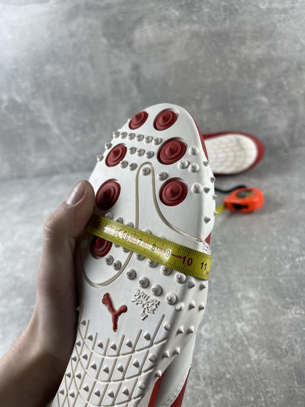 Puma Vintage Puma Brushspike Aurora Red Snow White Black Size US 11.5 / EU 44-45 - 13 Thumbnail