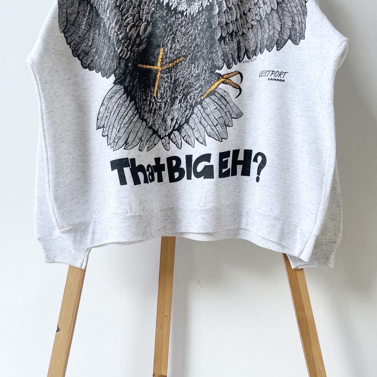 Vintage That big ah! 90s Eagle Westsport Canada sweatshirt/ XL Size US XL / EU 56 / 4 - 4 Thumbnail