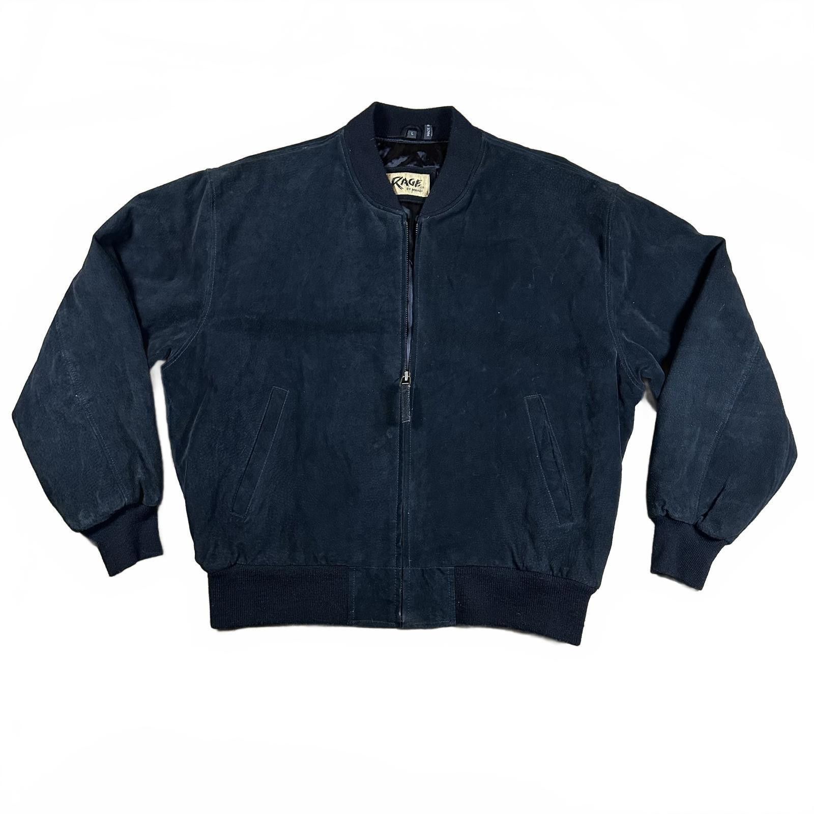 Other Rage by Mirage Men's Bomber Jacket Large Black Leather Suede Size US L / EU 52-54 / 3 - 1 Thumbnail