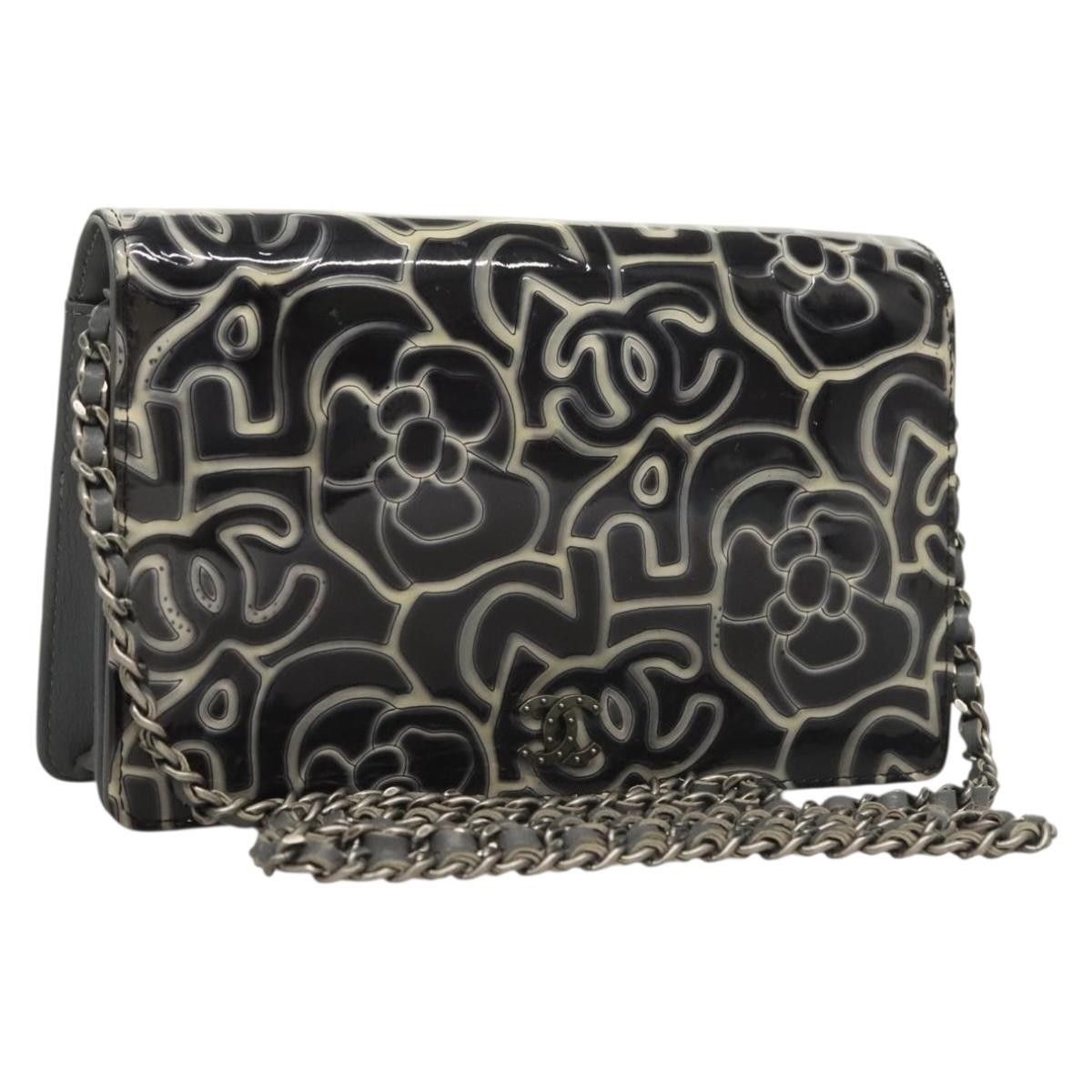 Chanel Chanel Wallet on Chain Camellia Patent Size ONE SIZE - 1 Thumbnail