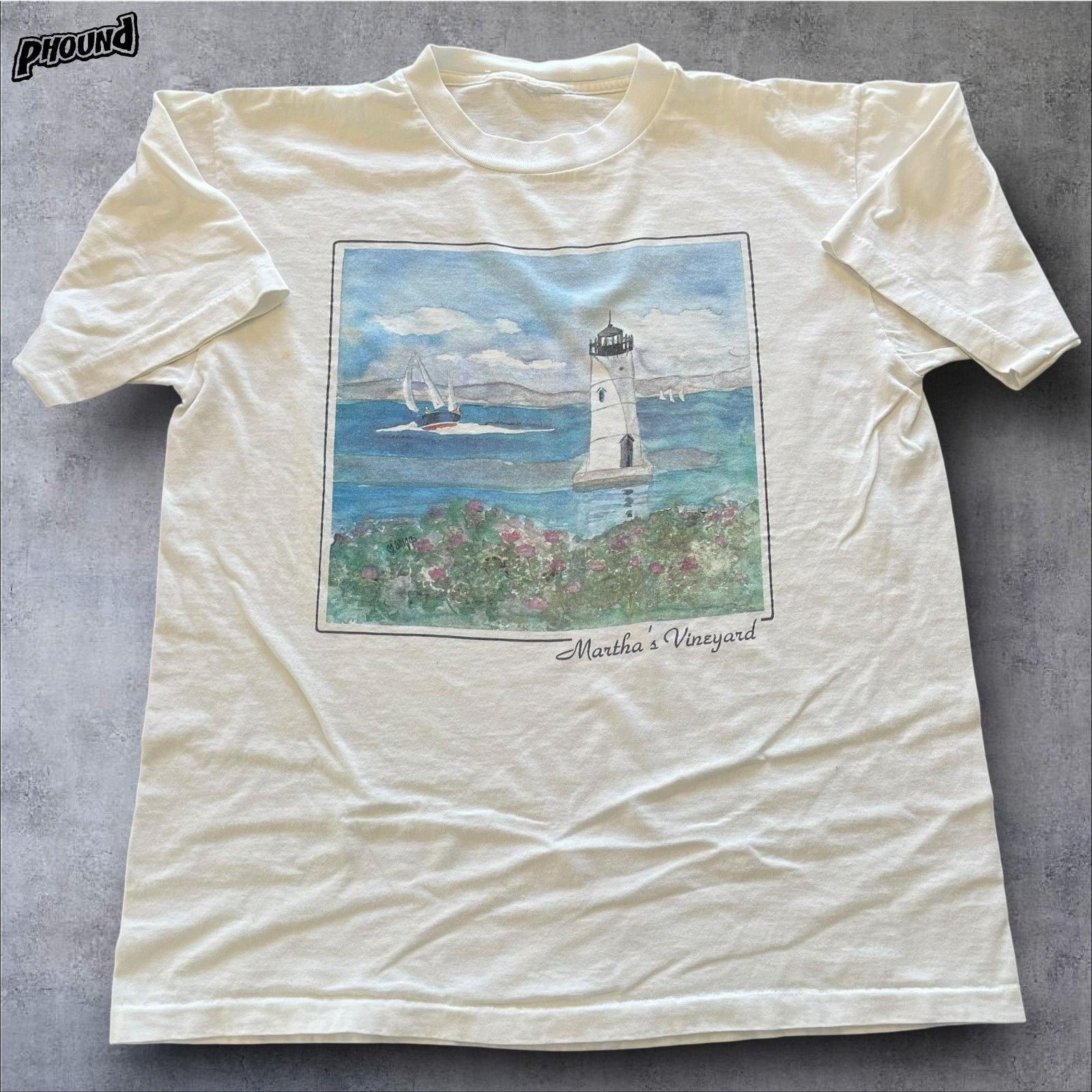 Other Martha's Vineyard Shirt M Lighthouse Sailboat Graphic Tee Size US M / EU 48-50 / 2 - 1 Thumbnail