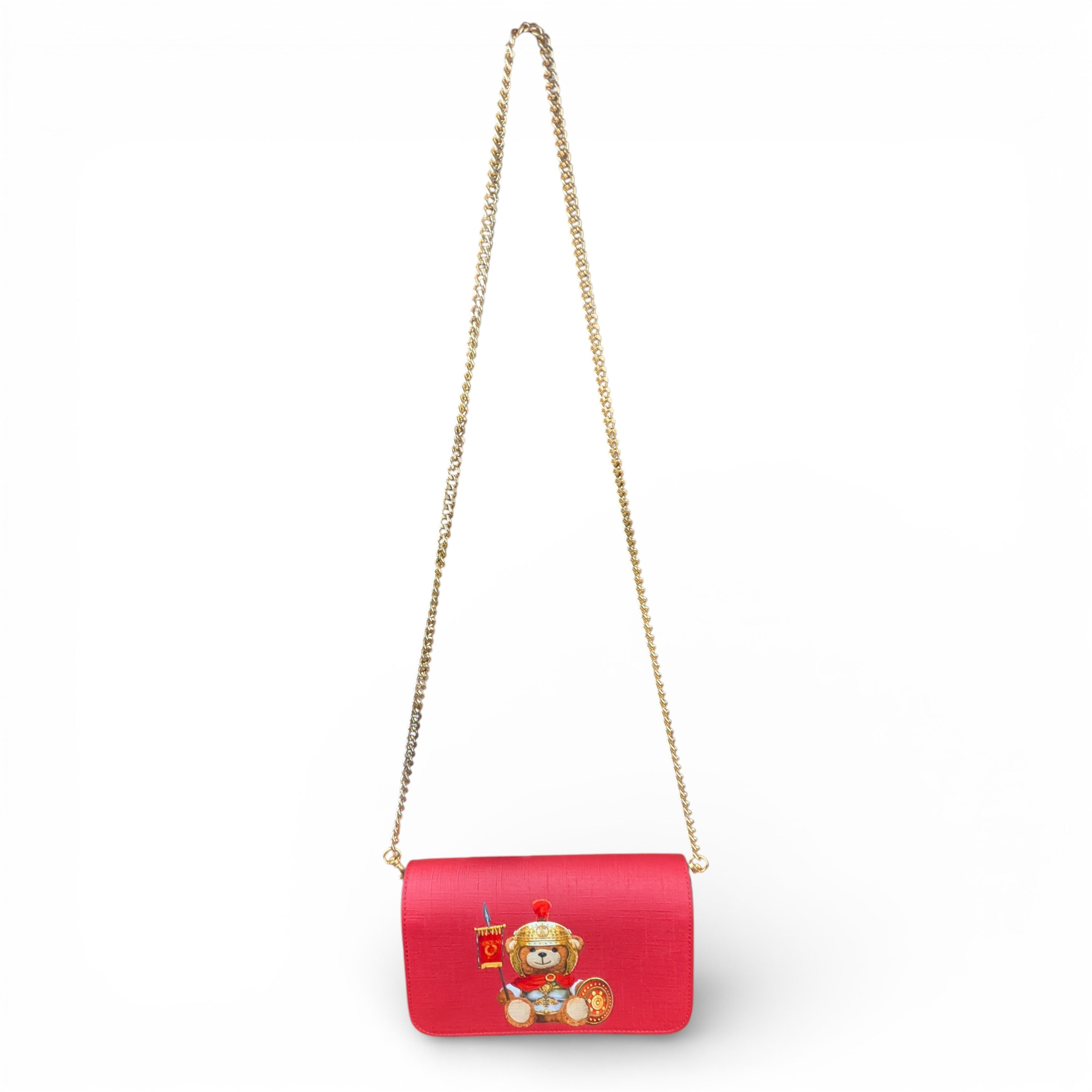 Moschino MOSCHINO COUTURE TEDDY BEAR RED LEATHER SHOULDER / CROSS BAG Size ONE SIZE - 6 Thumbnail
