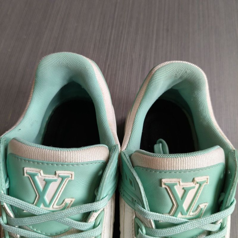 Louis Vuitton Louis Vuitton Trainer Low Top Sneakers in Tiffany Green -25 Size US 8.5 / EU 41-42 - 9 Thumbnail