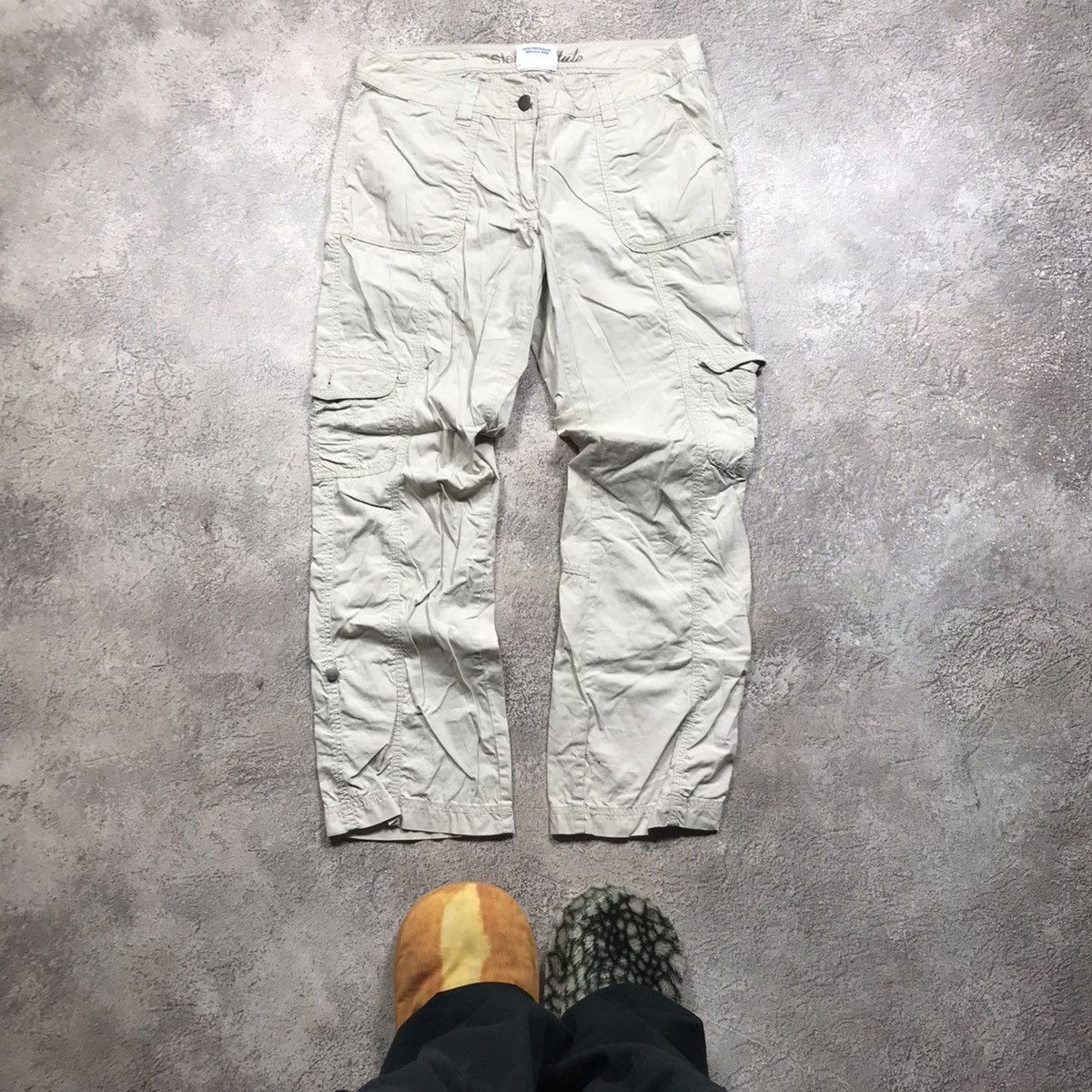 Vintage Vintage 90s Baggy Cargo Pants Parachute Flared Grunge 30 Size 30" / US 8 / IT 44 - 2 Thumbnail
