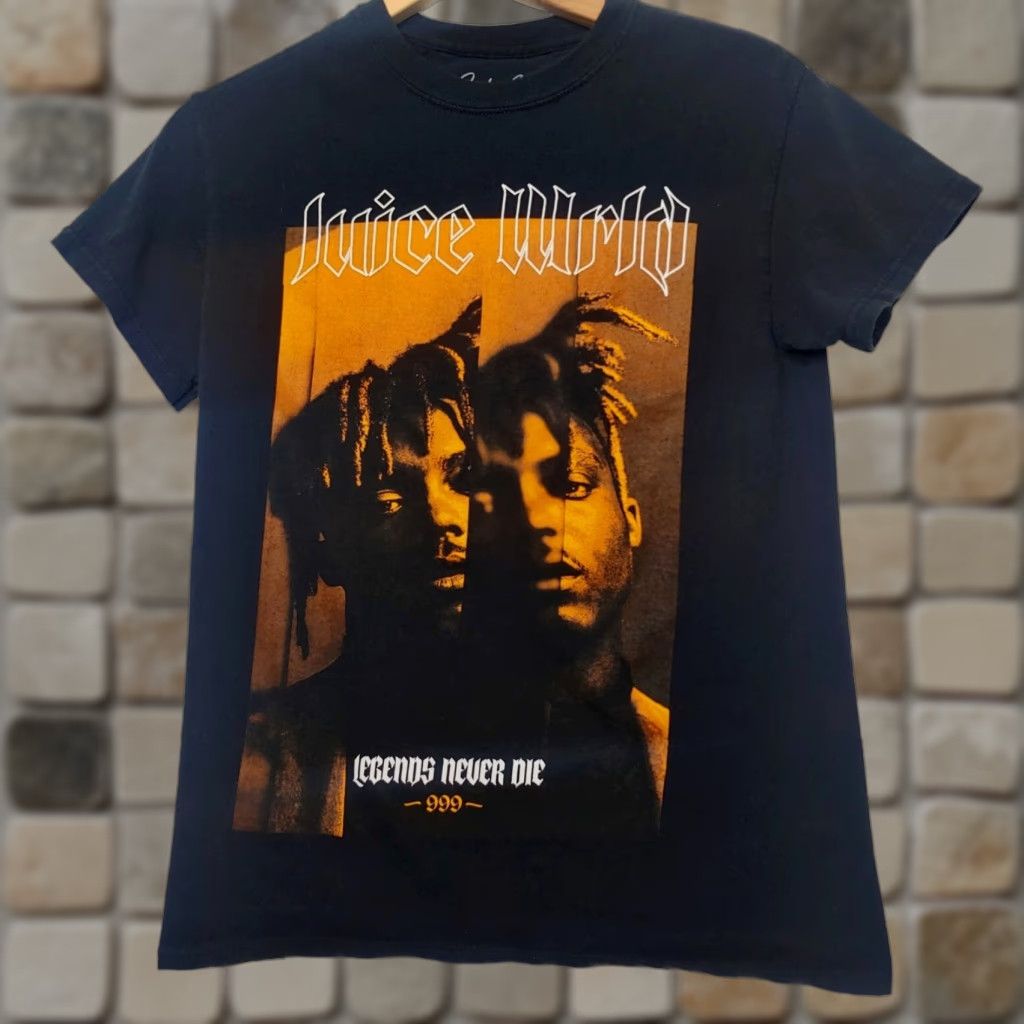 Vintage Juice Wrld Shirt Men S Black Crew Neck Short Sleeve Graphic 999 Legends Never Die T Shirt Rap Music Size US S / EU 44-46 / 1 - 1 Thumbnail