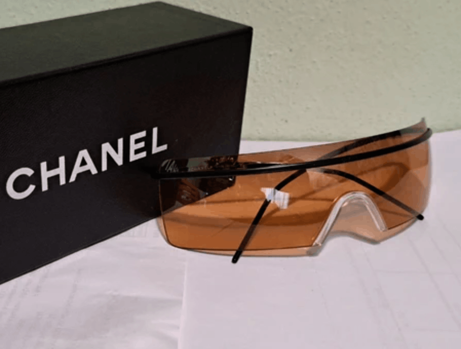 Chanel Chanel Sunglasses 4033 Mask CC Rhinestone Logo Rimless Size ONE SIZE - 2 Thumbnail