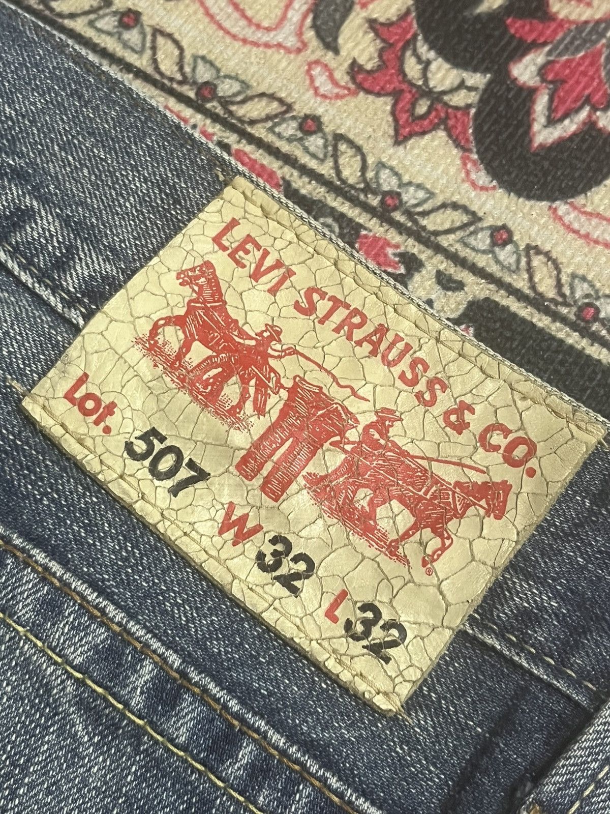 Levi's Levi’s 507 Japan Alluring Blue Washed Cargo Flare Jeans Size US 32 / EU 48 - 9 Thumbnail