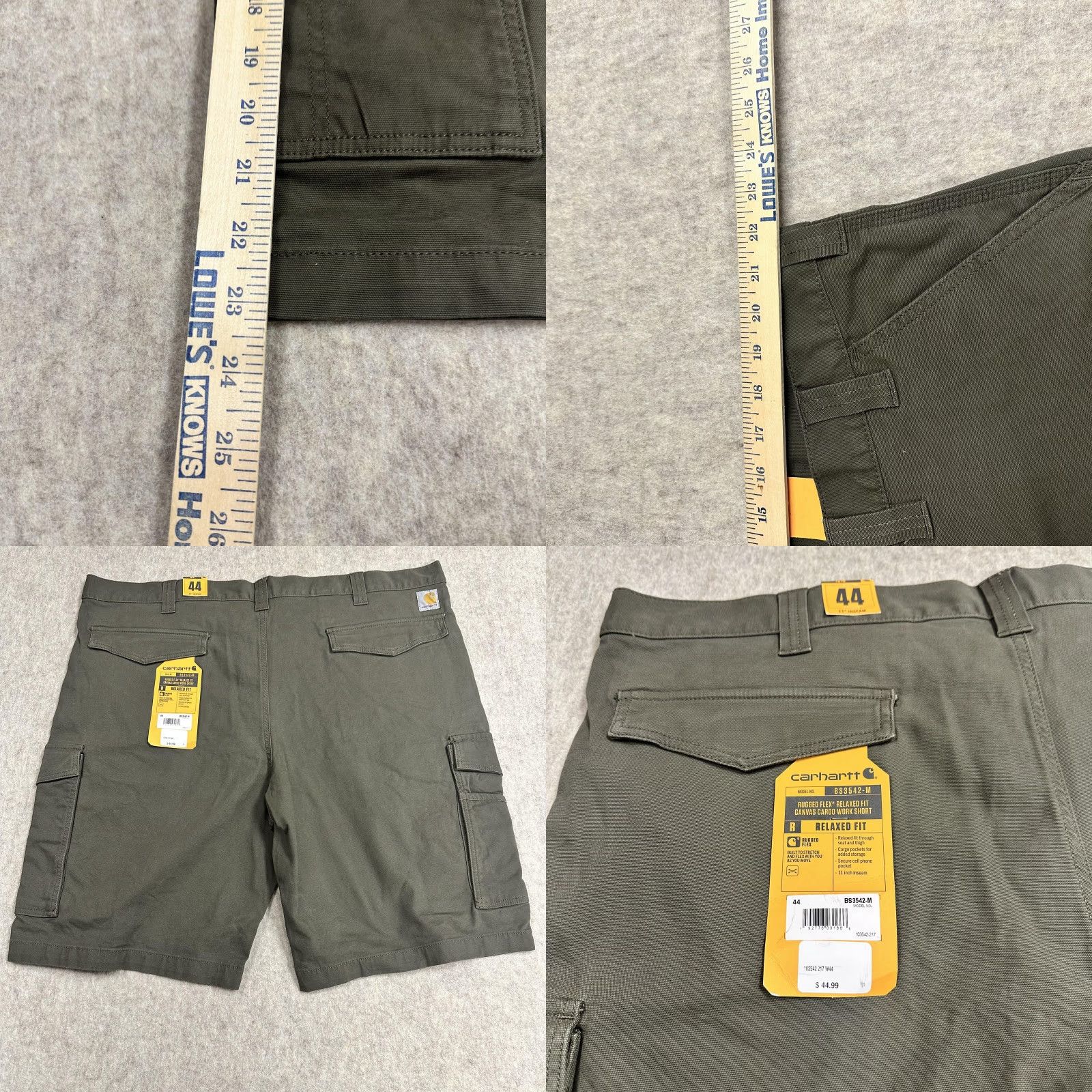 Carhartt Carhartt Shorts Mens 44 Green Rugged Flex Relaxed Fit Canvas Cargo Work Outdoor Size US 44 / EU 60 - 8 Thumbnail