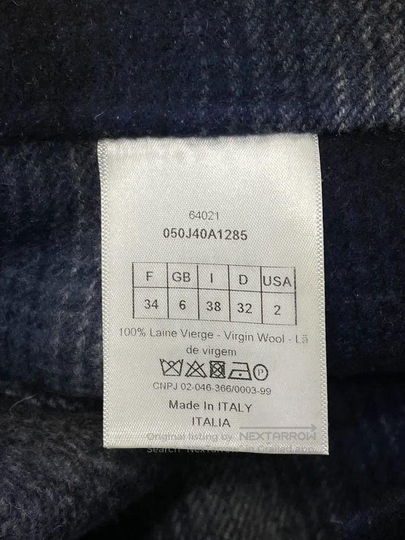 Dior Dior Blue plaid wool tassel skirt Size 42" / US 20 - 4 Thumbnail