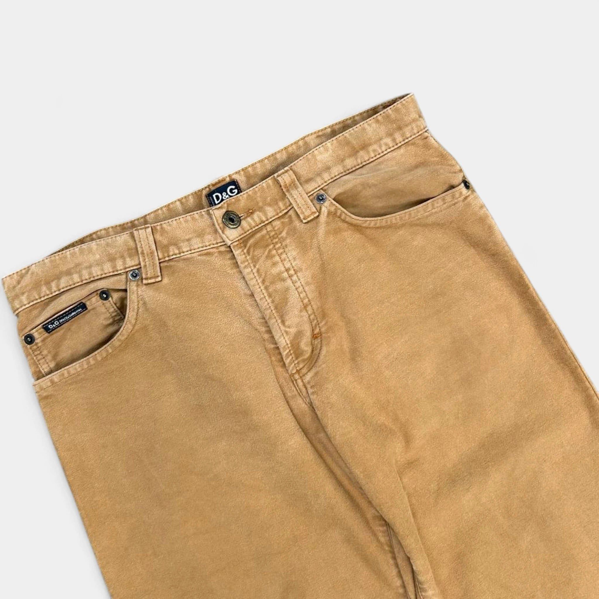 Dolce & Gabbana Dolce & Gabbana Beige Vintage Baggy Pants Size US 30 / EU 46 - 2 Thumbnail
