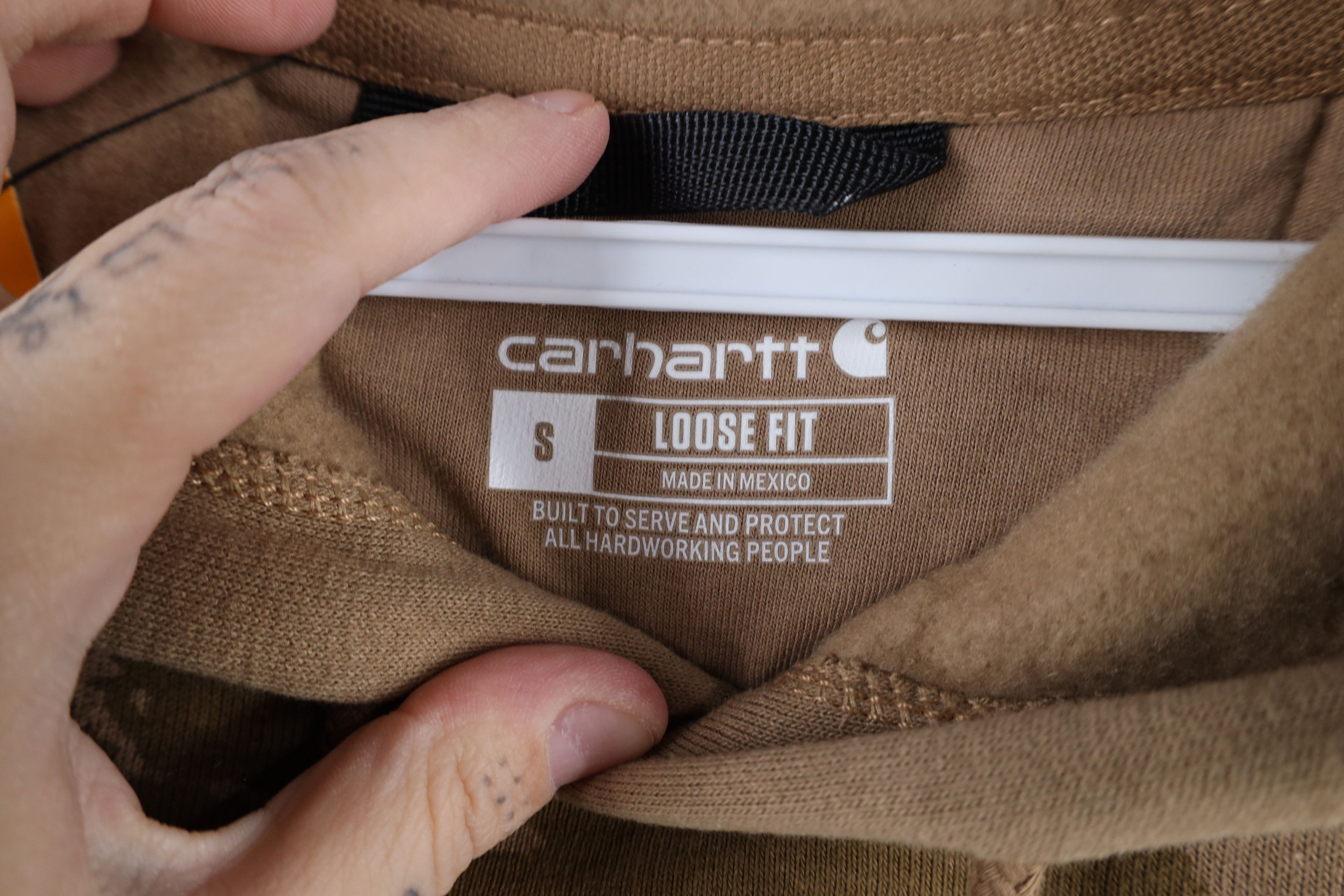 Carhartt × Vintage New Carhartt Spell Out Camouflage Hoodie Sweatshirt Brown Size US S / EU 44-46 / 1 - 9 Thumbnail