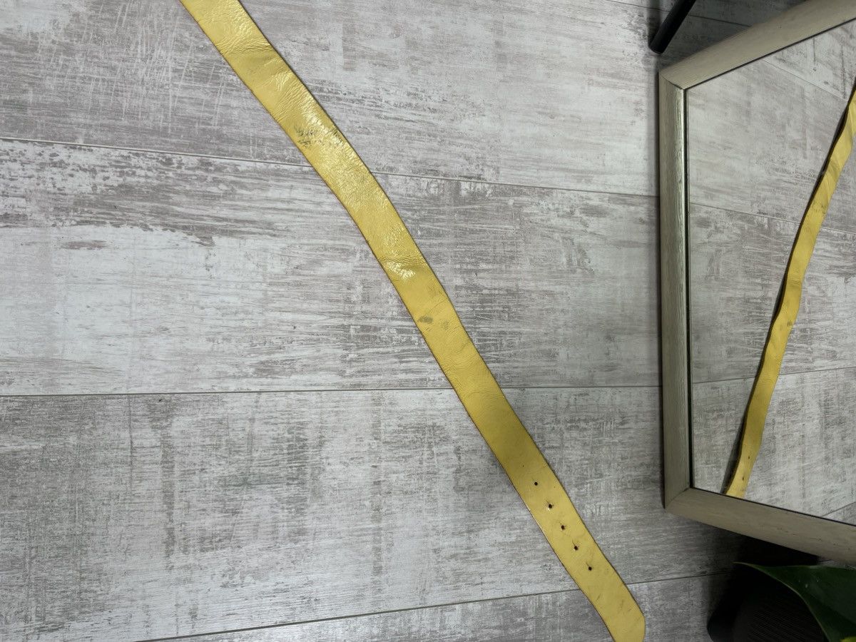 Just Cavalli Vintage Just Cavalli 90’s Archive Leather Belt Yellow RARE Size ONE SIZE - 5 Thumbnail