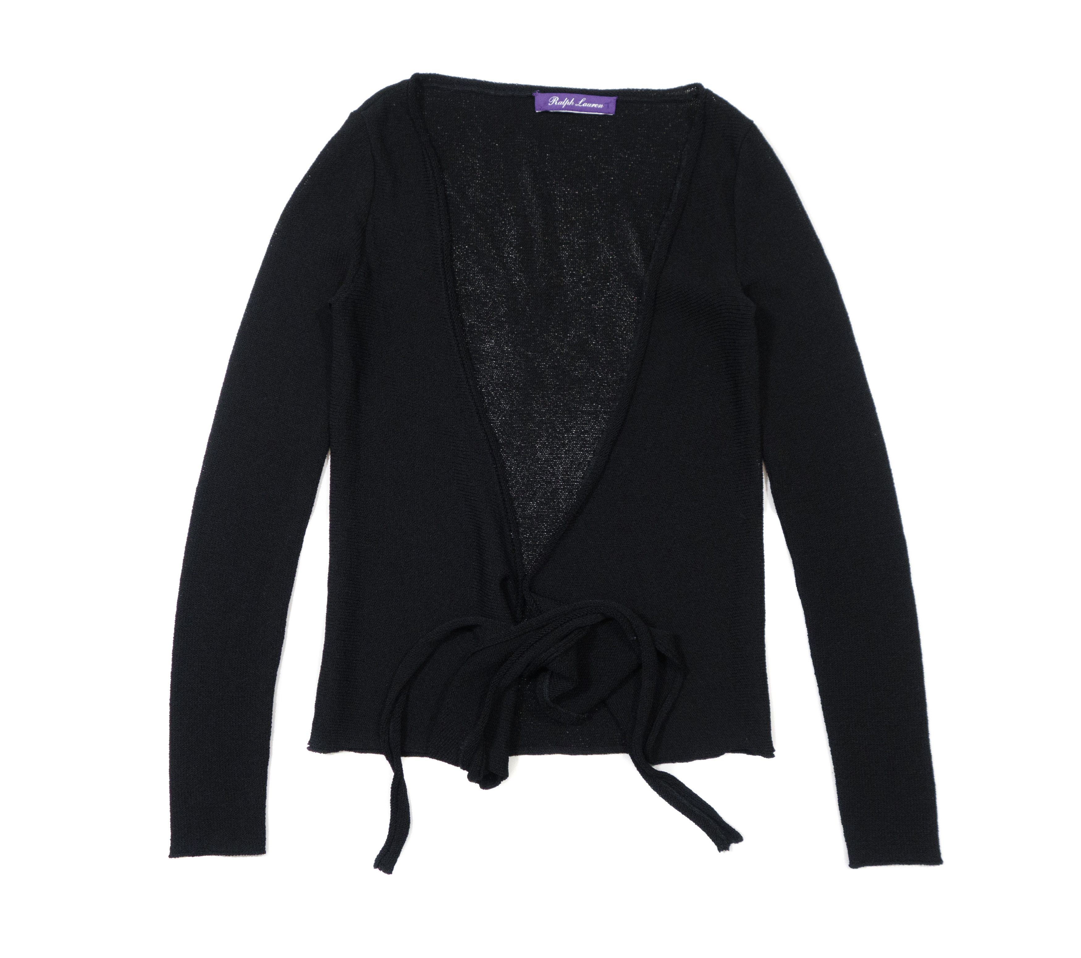 Ralph Lauren Purple Label Knit Tie-Front Wrap Cardigan Size S / US 4 / IT 40 - 1 Thumbnail