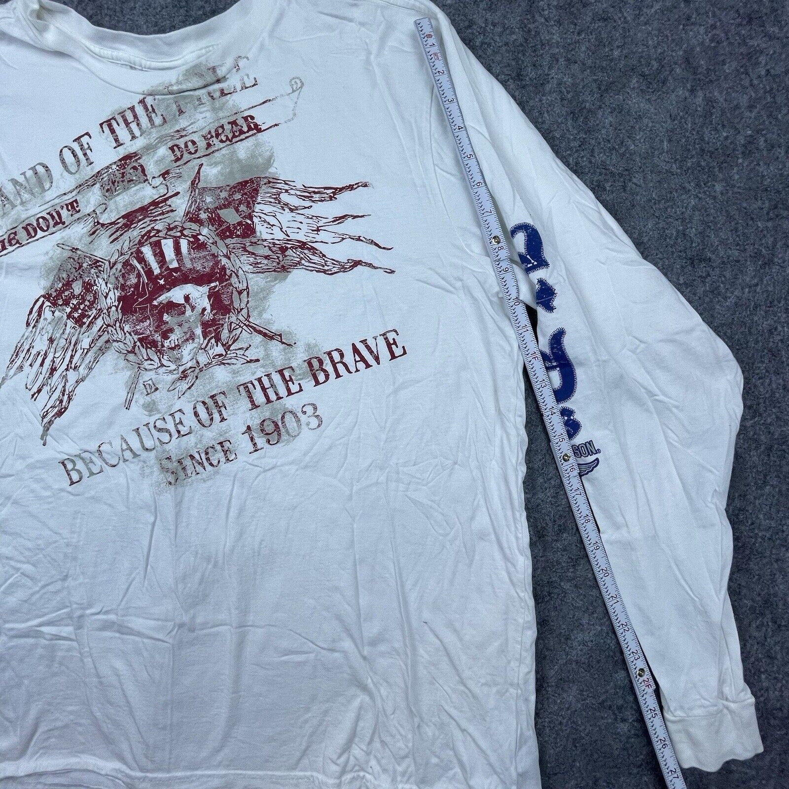 Harley Davidson HarleyDavidson Shirt 2XL Skull Flag Free Brave Don't Do Fear Size US XXL / EU 58 / 5 - 4 Thumbnail