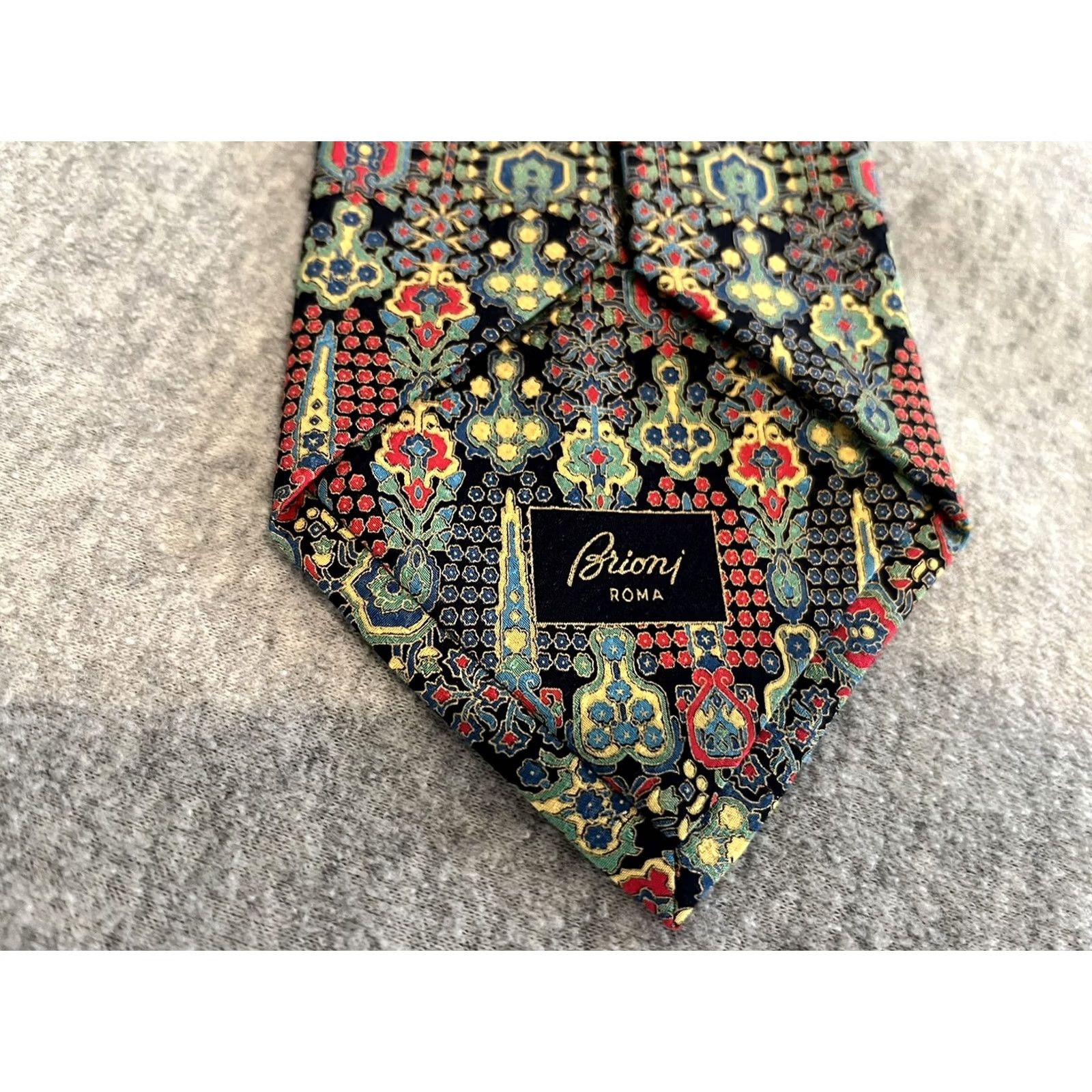 Brioni Brioni Silk Tie Floral Made in Italy Multicolor 59 inches Men Tie Size ONE SIZE - 3 Thumbnail