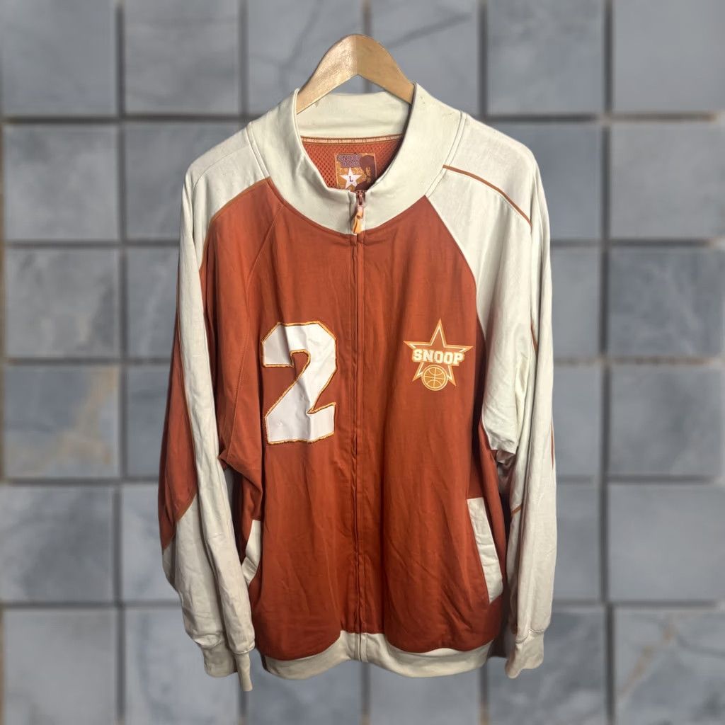 Vintage Snoop Dogg Jacket Mens Large Orange White Full Zip Track Number 2 Basketball Size US L / EU 52-54 / 3 - 1 Thumbnail
