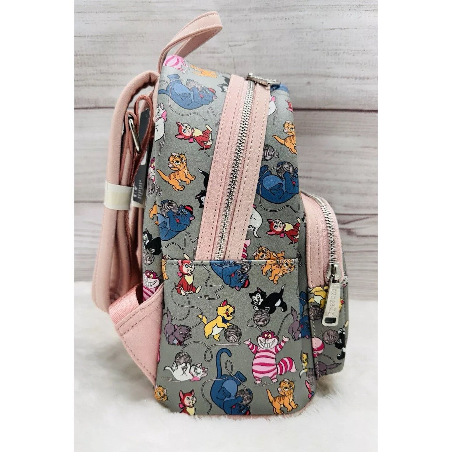 Disney Loungefly Disney Cats Yarn Marie Allover Gray Mini Backpack Size ONE SIZE - 2 Thumbnail
