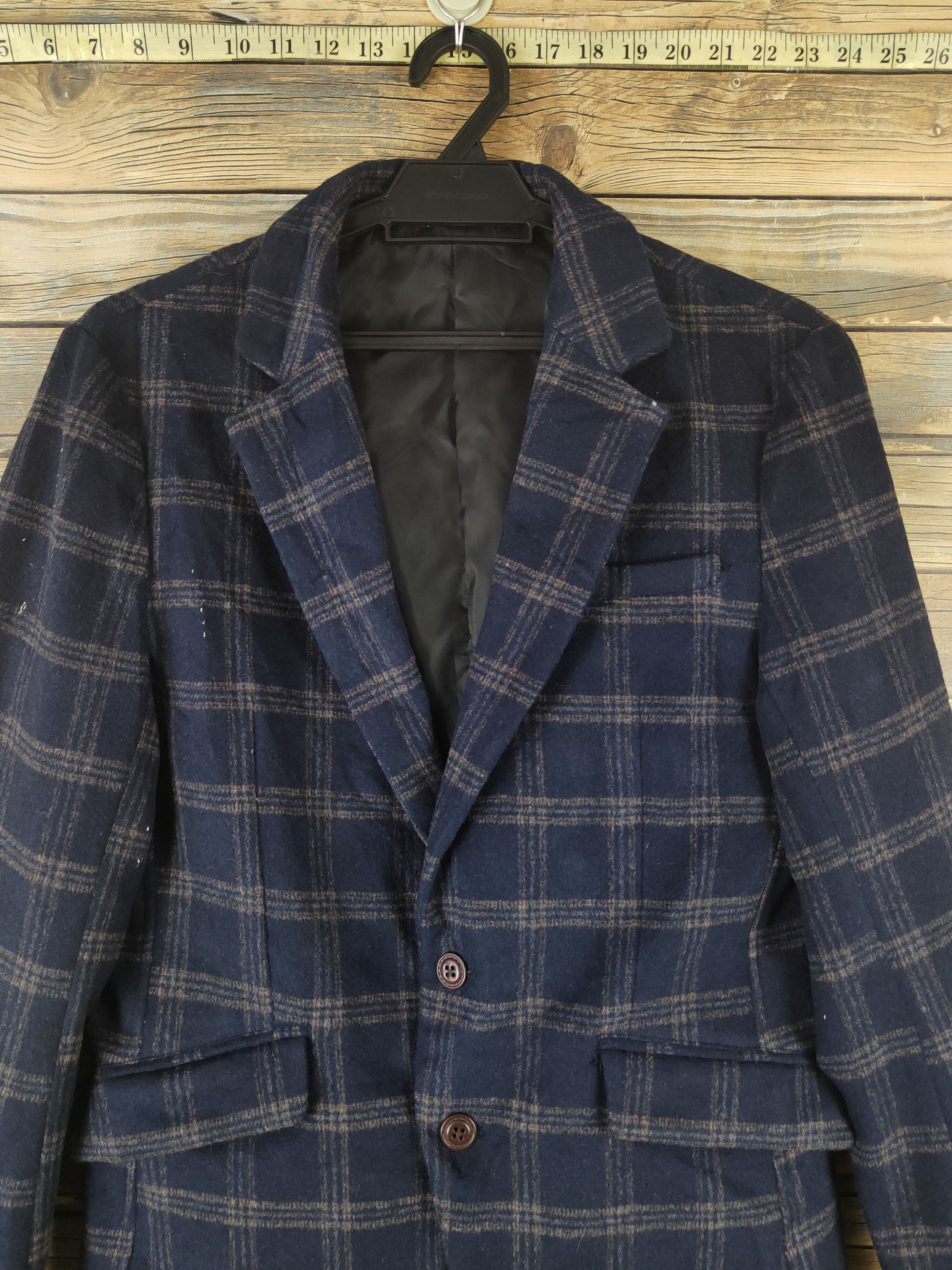 Vintage Rare collection 🔥Here's Street Navy Wool Blazers Size US M / EU 48-50 / 2 - 2 Thumbnail