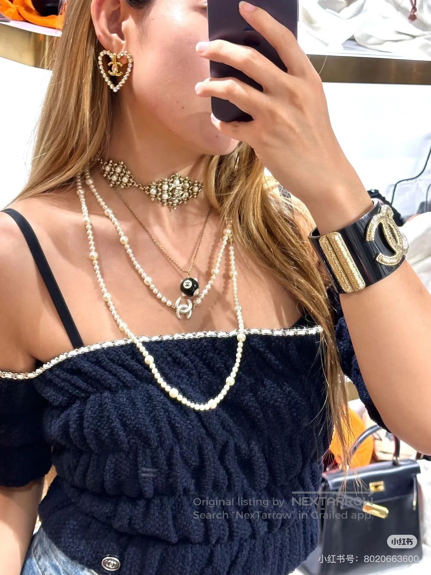 Chanel chanel deep blue chain shoulder top. Size S / US 4 / IT 40 - 9 Thumbnail