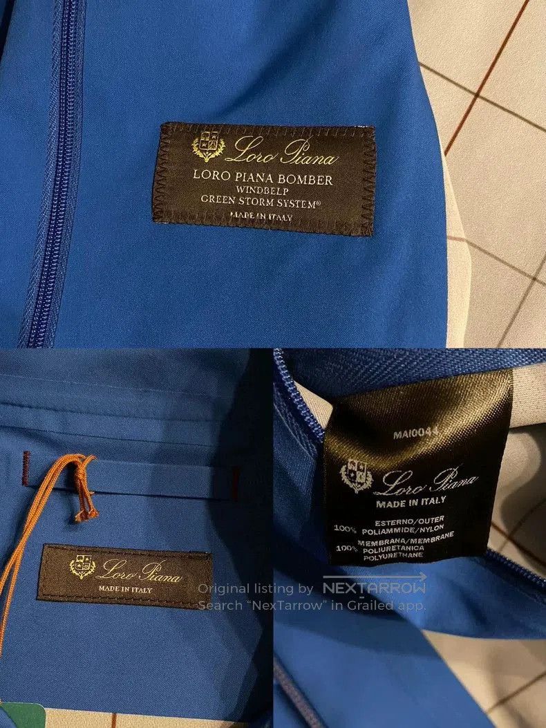 Loro Piana Loro Piana Blue Bomber Jacket. Size US L / EU 52-54 / 3 - 4 Thumbnail