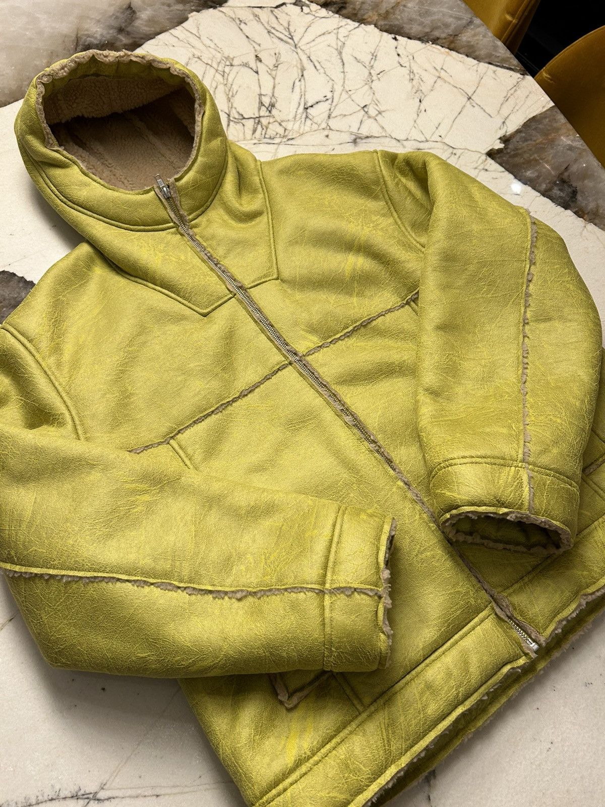 Supreme Faux Leather Shearling Hooded Jacket SS23 Size US XL / EU 56 / 4 - 2 Thumbnail