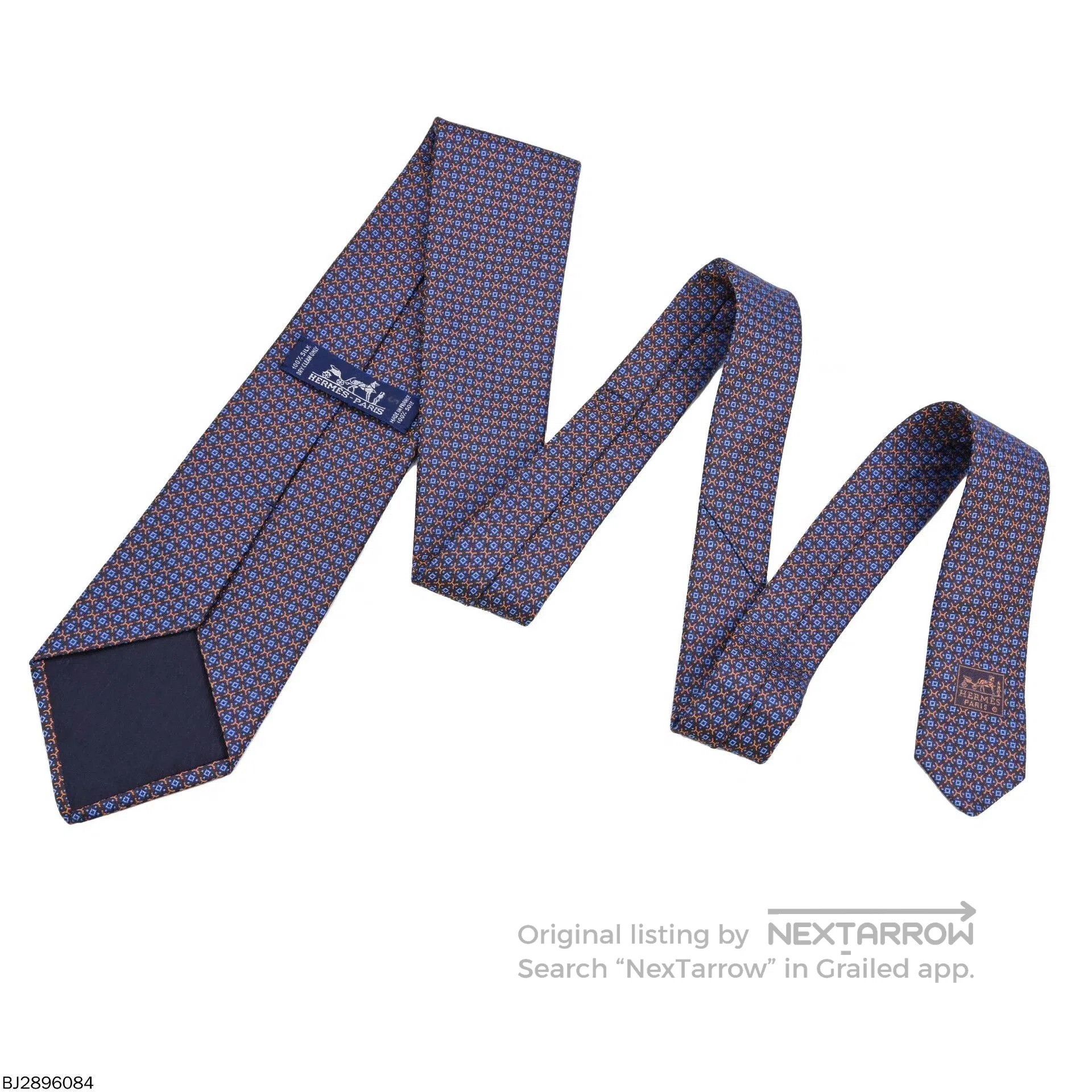 Hermes hermès tie 144x9 purple and orange. Size ONE SIZE - 4 Thumbnail