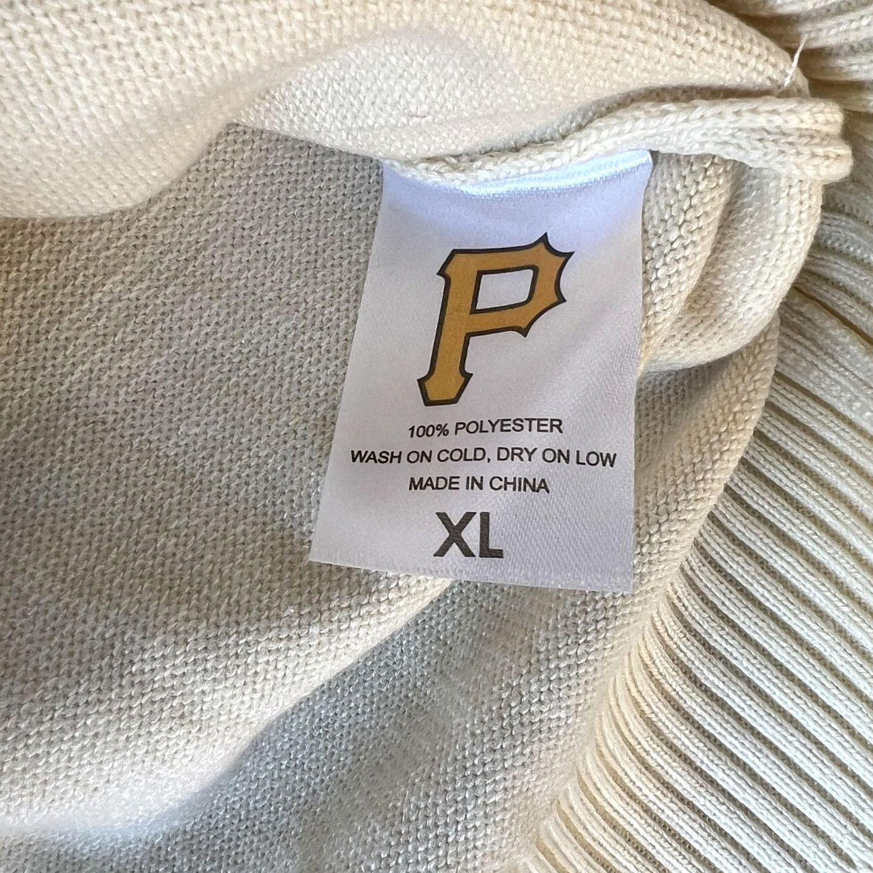 MLB Pittsburgh Pirates Sweater Mens XL White Full Zip PNC MLB Baseball Polyester Baseball Team Size US XL / EU 56 / 4 - 4 Thumbnail