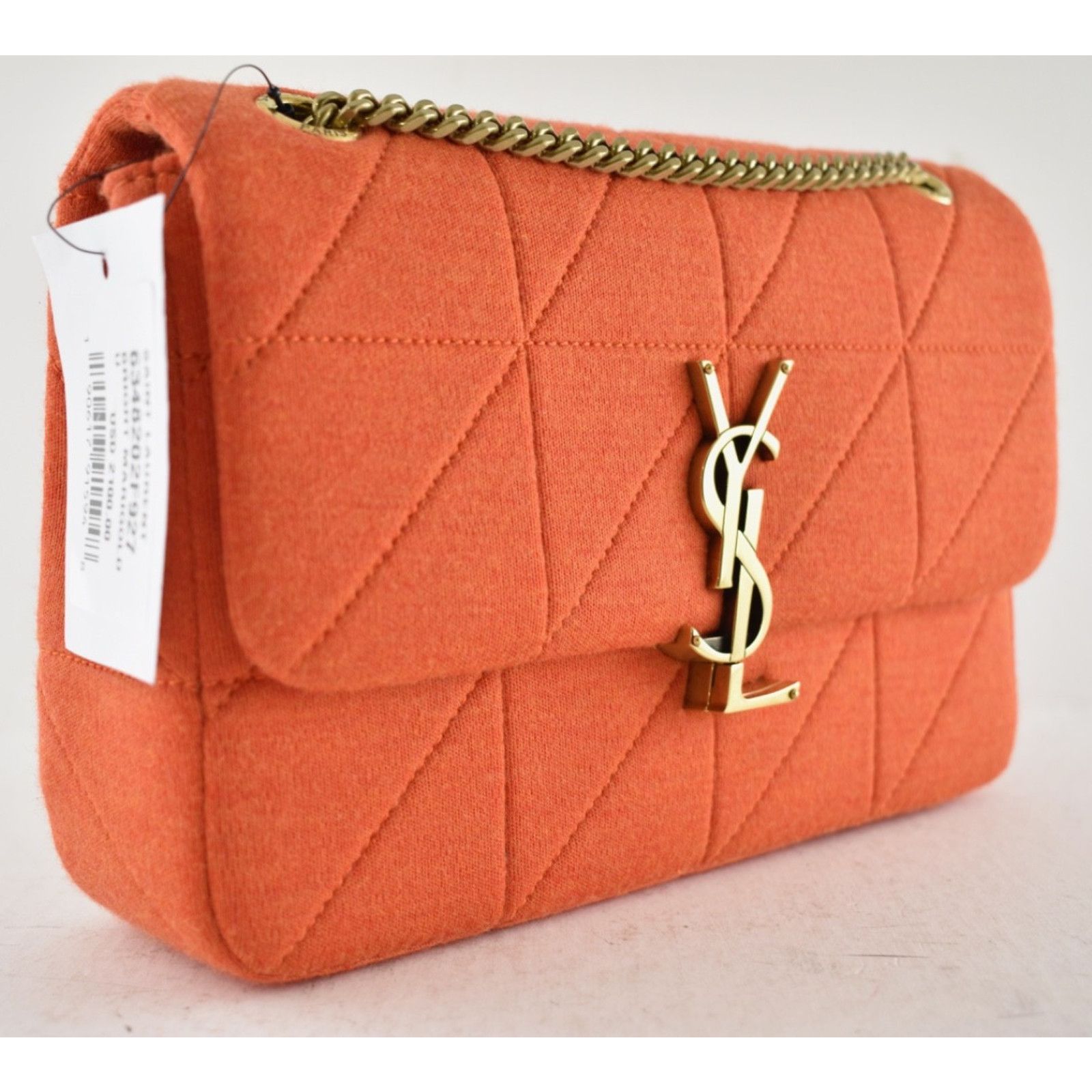 Yves Saint Laurent Saint Laurent Medium Marigold Orange Jersey Shoulder Bag Size ONE SIZE - 6 Thumbnail