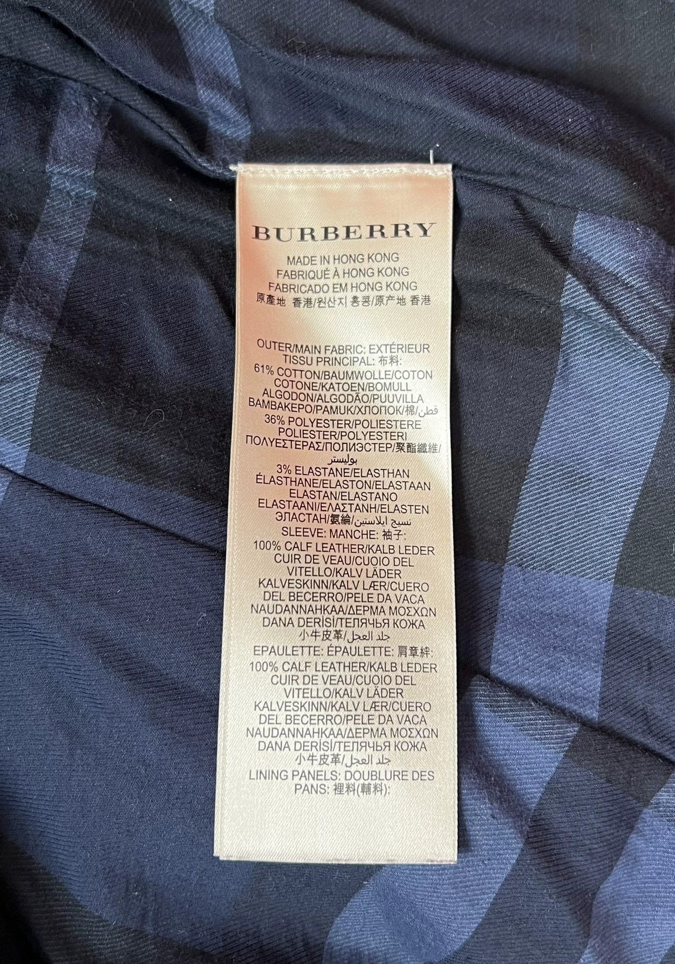 Burberry Burberry Navy Wool Leather Sleeve Blazer UK12 Size US XS / EU 42 / 0 - 5 Thumbnail