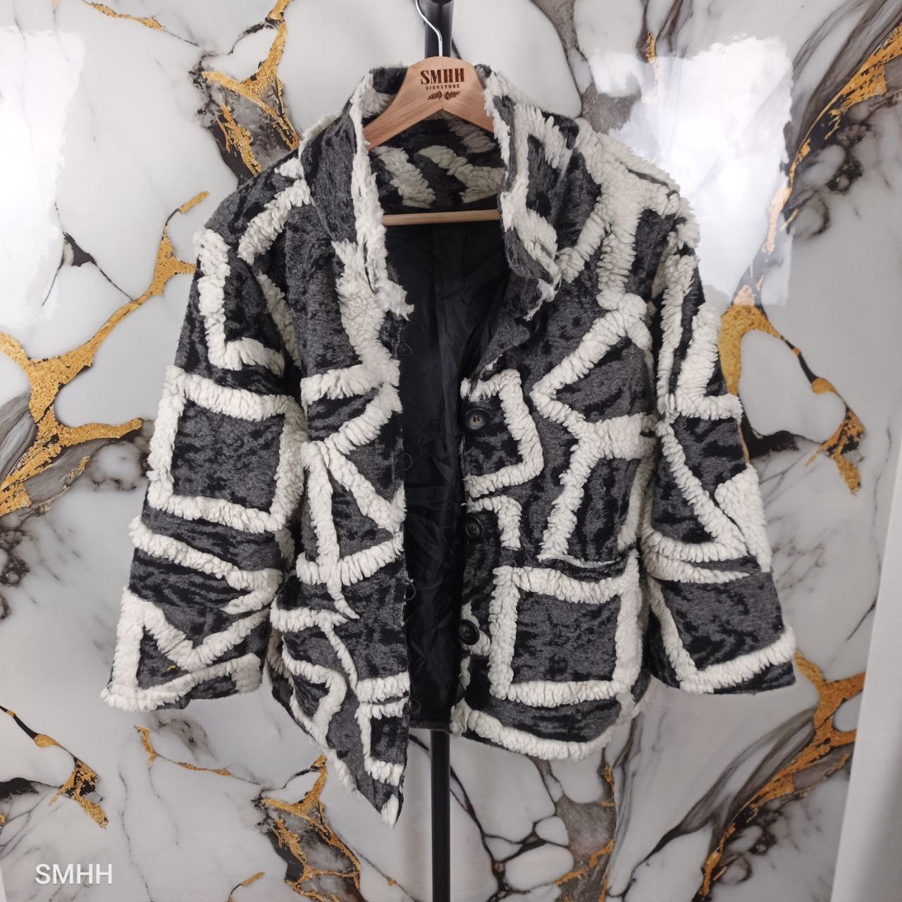 Japanese Brand Luxury Design V.A.N.T.E Faux Fur Jacket Size ONE SIZE - 5 Thumbnail
