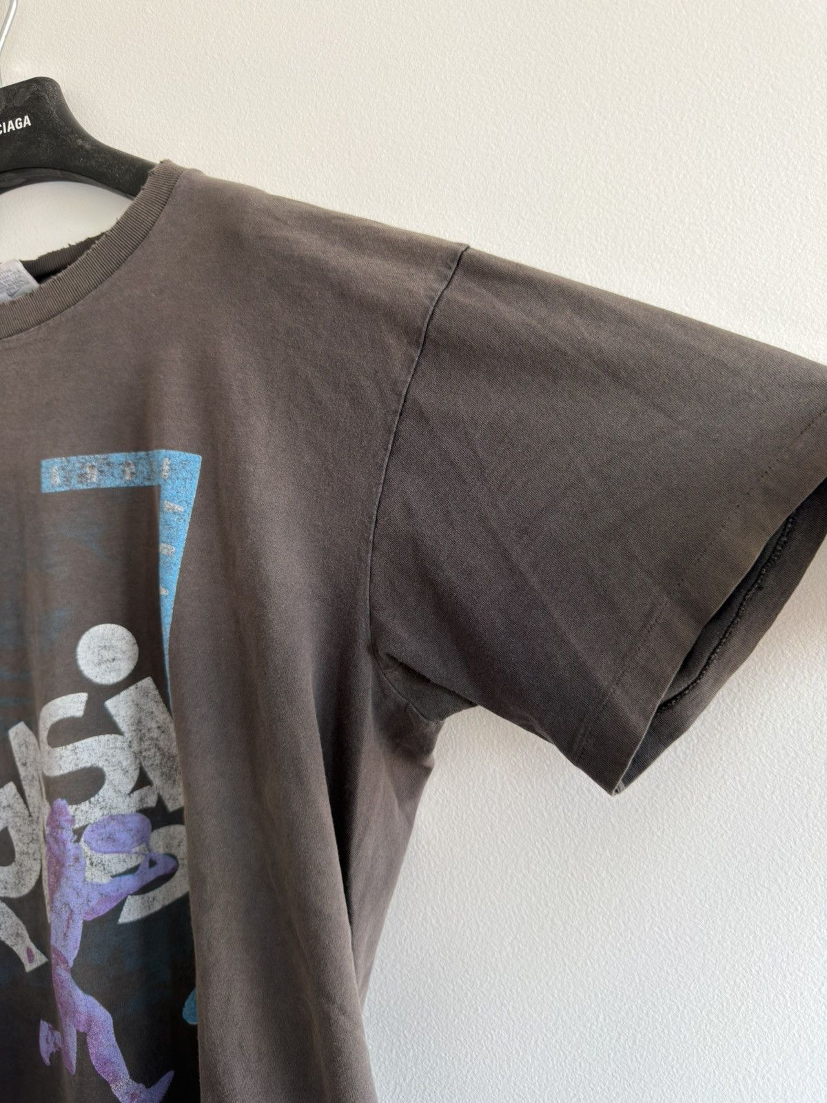Nike *RARE* SUPER SUN FADED AGASI BLACK DISTRESSED NIKE T-SHIRT Size US XL / EU 56 / 4 - 6 Thumbnail