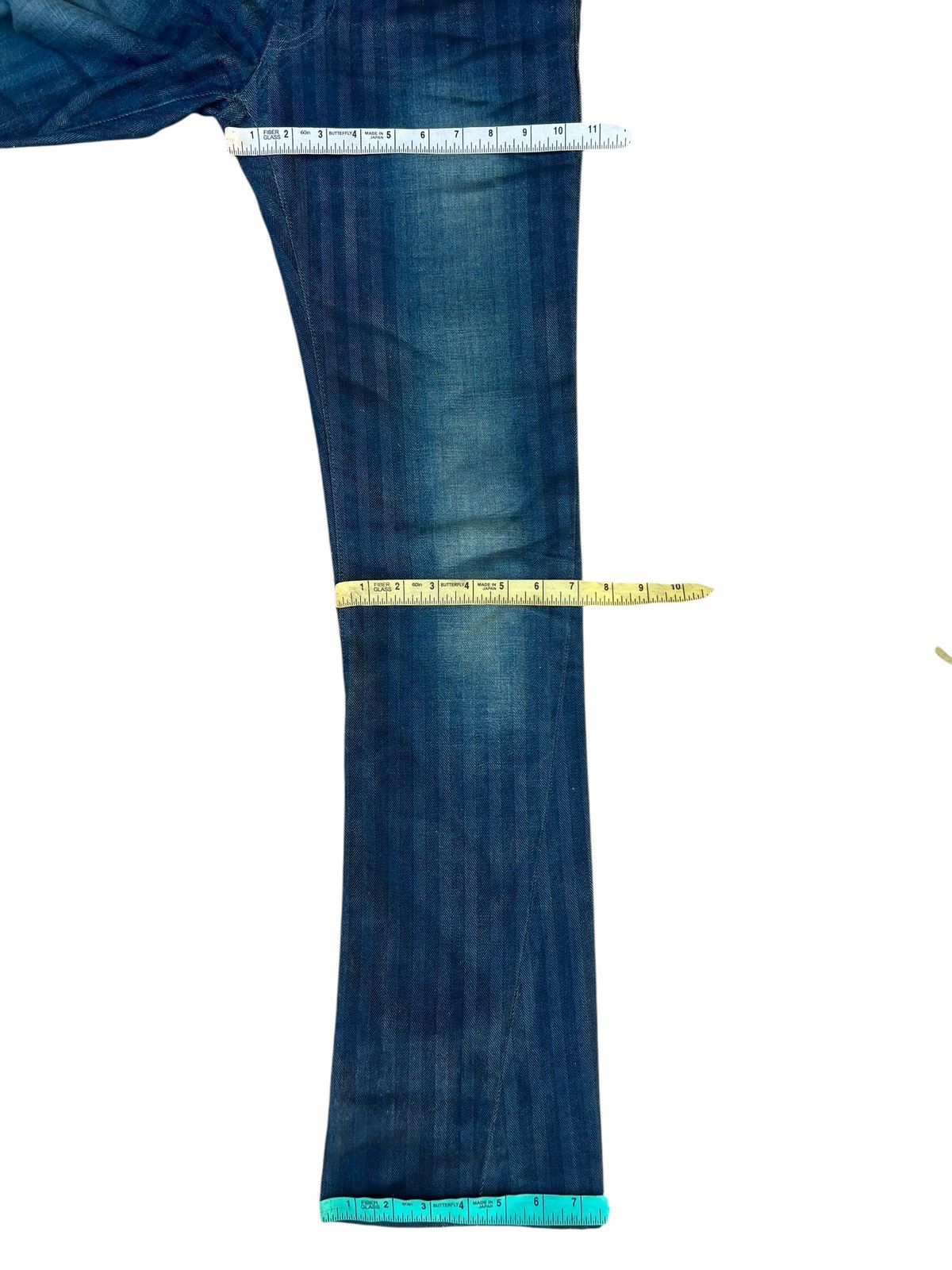 Tornado Mart Tornado Mart Striped HBT Waxed Denim Flare Jeans Size US 29 - 5 Thumbnail