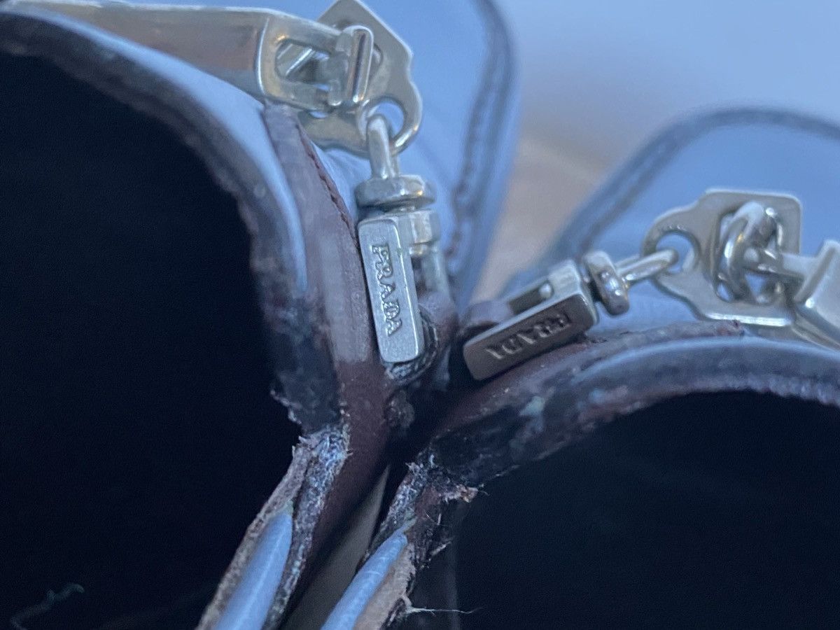 Miu Miu × Prada × Vintage Prada Bintage Baby Blue Leather Flats Loafers Size US 6 / IT 36 - 4 Thumbnail
