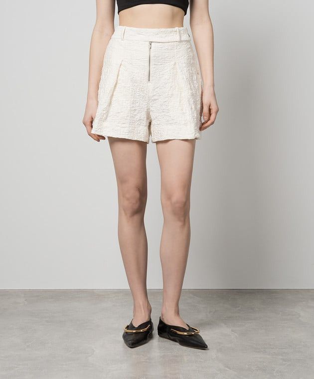 Jil Sander o1w1db10825 Shorts in Beige Size 27" / US 4 / IT 40 - 3 Thumbnail