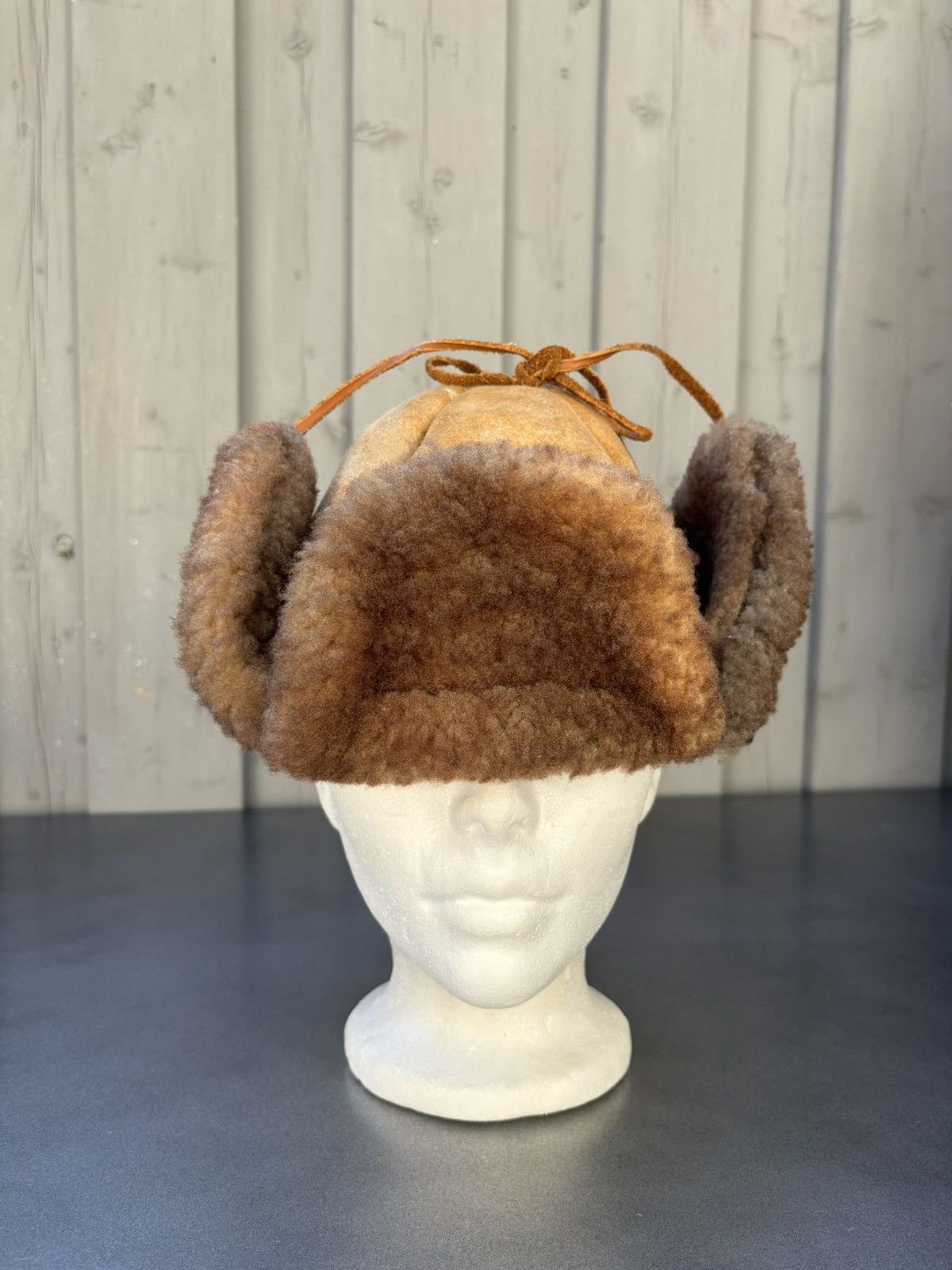 Vintage Vintage Shearling Trapper Sheepskin Ushanka Aviator Hunting Size ONE SIZE - 3 Thumbnail
