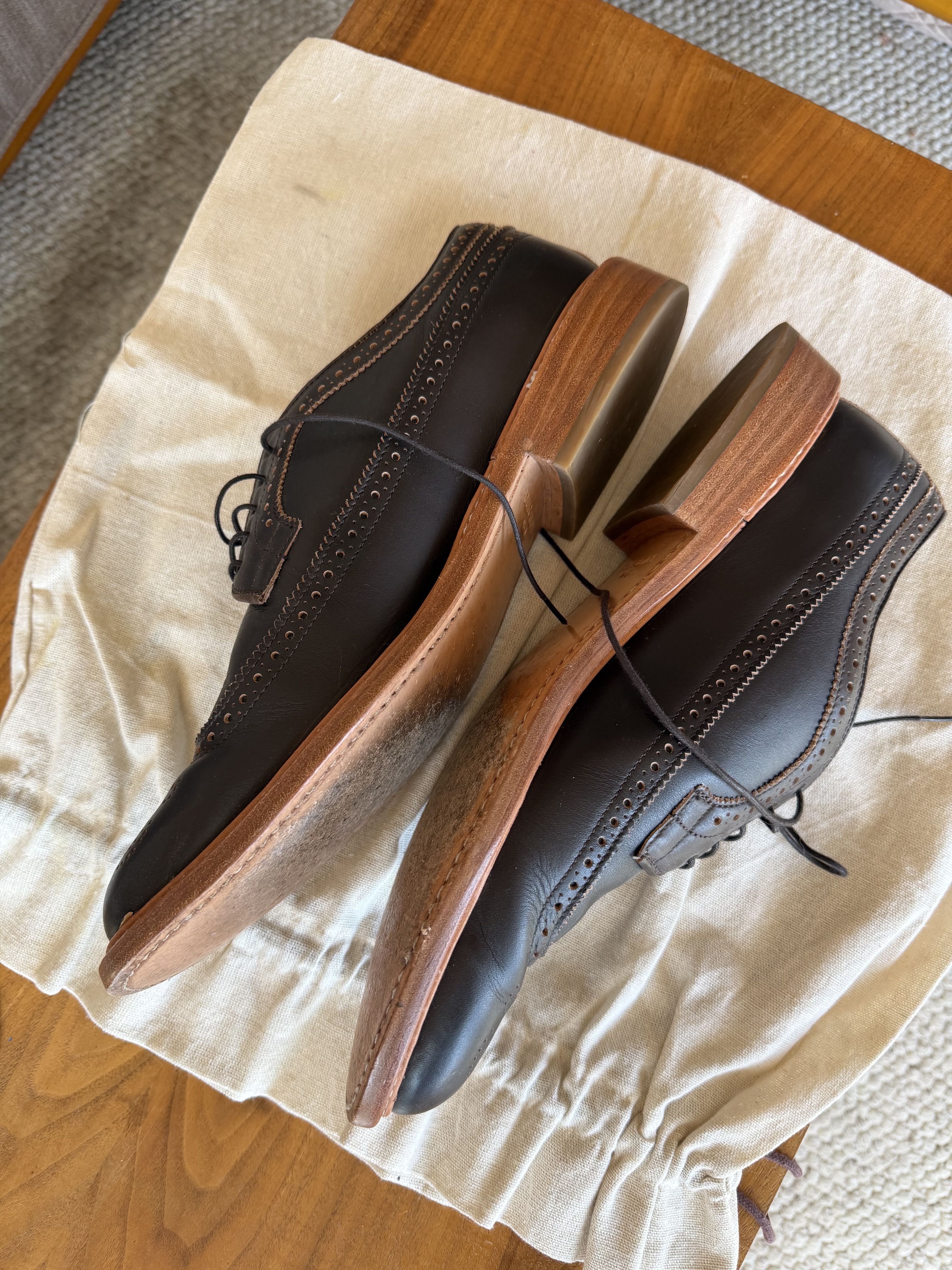 Taylor Stitch Taylor Stitch Brogue Espresso Brown Leather Dress Shoes 12.5 Size US 12.5 / EU 45-46 - 19 Thumbnail