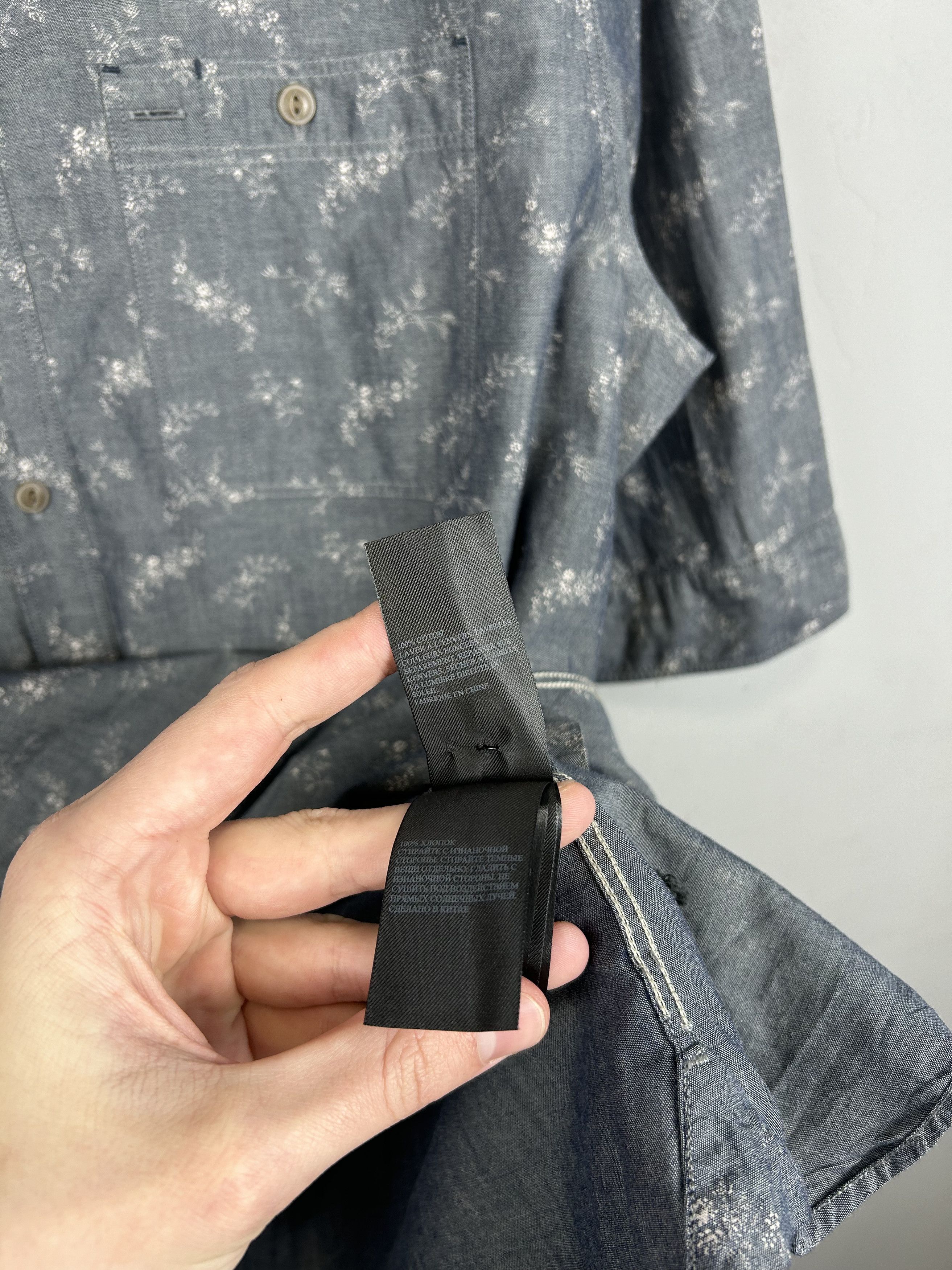 Allsaints All Saints Floral Shirt Quincey Half Sleeve Gray Button Up Size US XXL / EU 58 / 5 - 7 Thumbnail