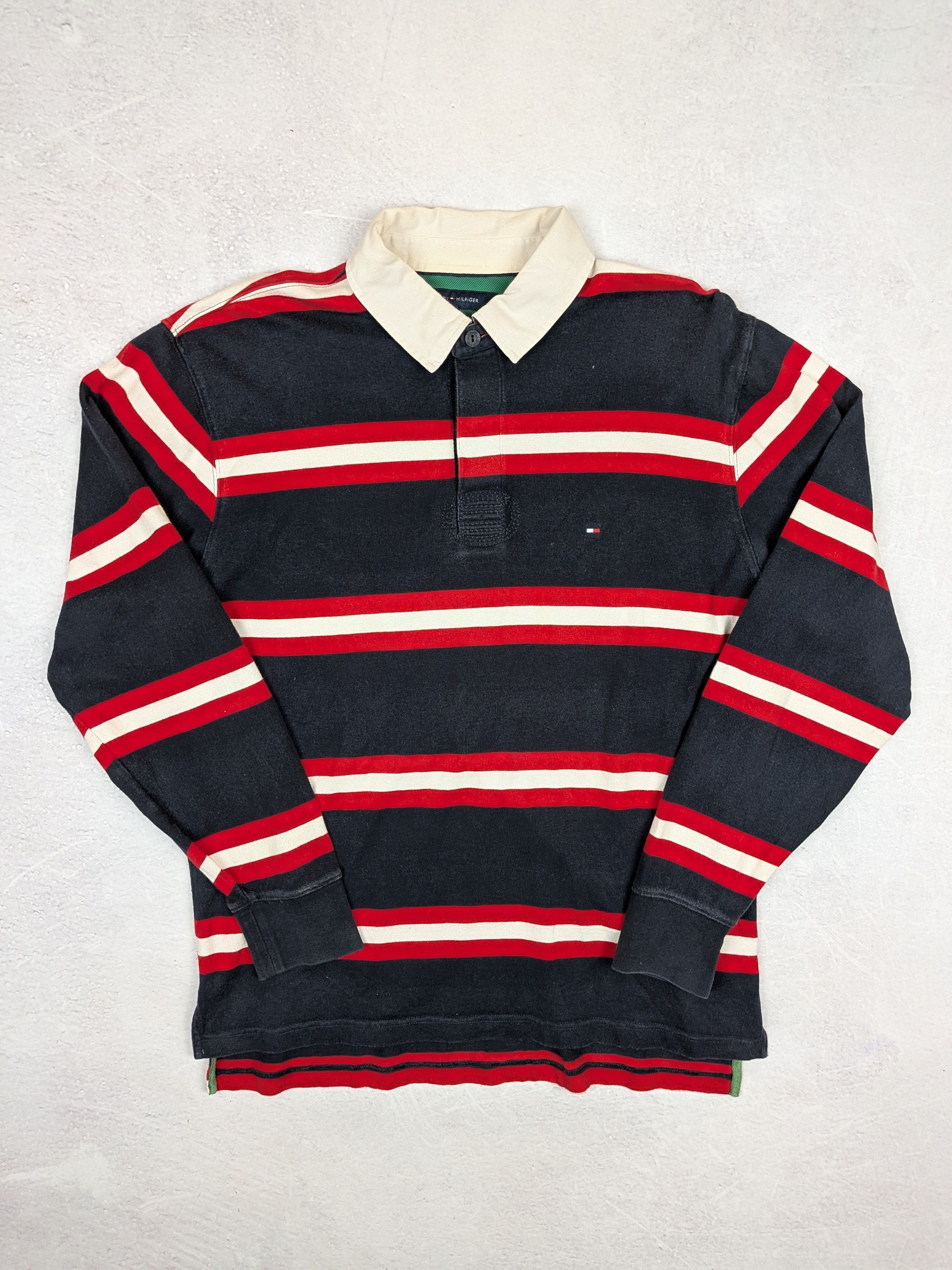Tommy Hilfiger Tommy Hilfiger Vintage 2007 Rugby Shirt Striped Size L/XL Size US L / EU 52-54 / 3 - 1 Thumbnail
